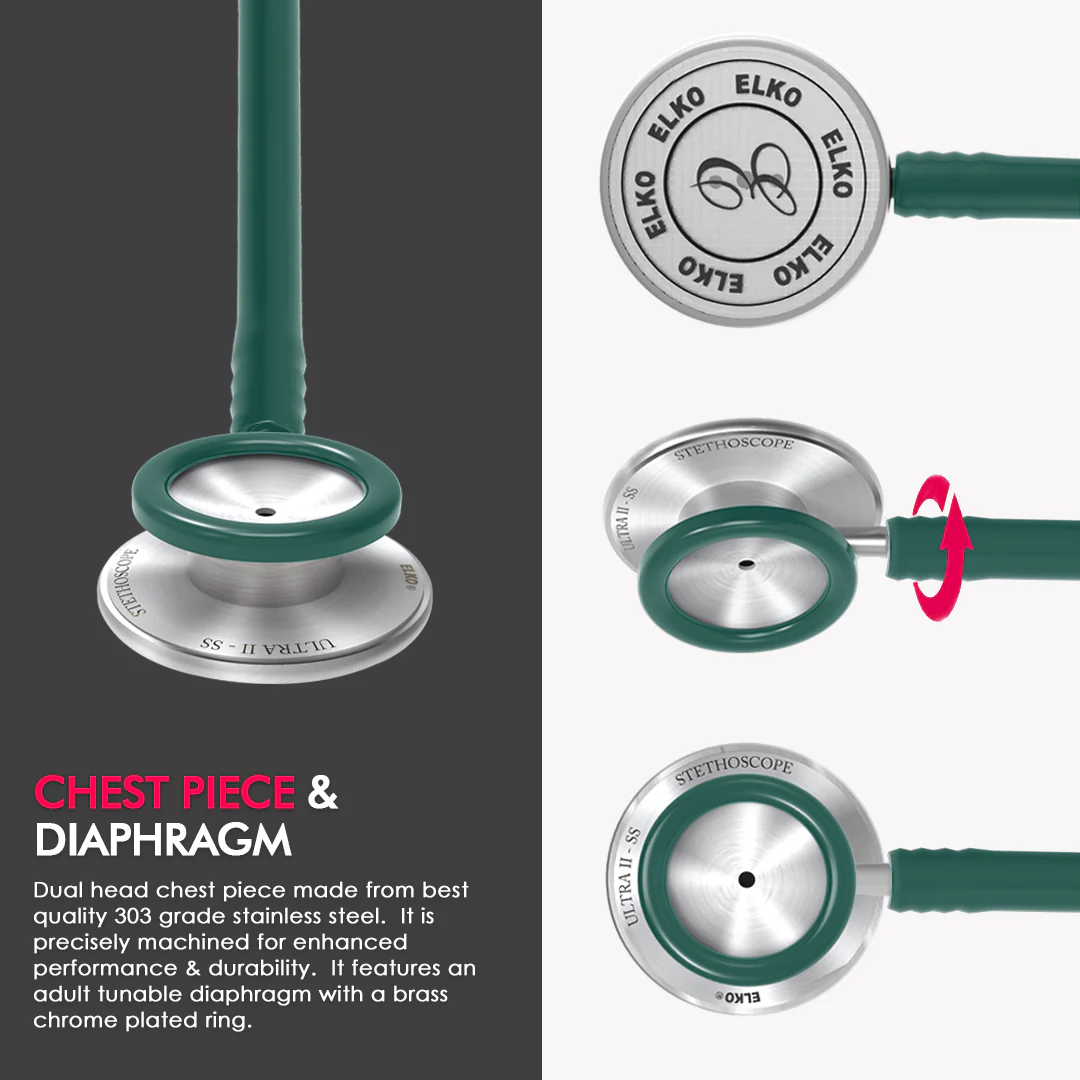 ELKO ULTRA II SS Stainless Steel Stethoscope - Image 7
