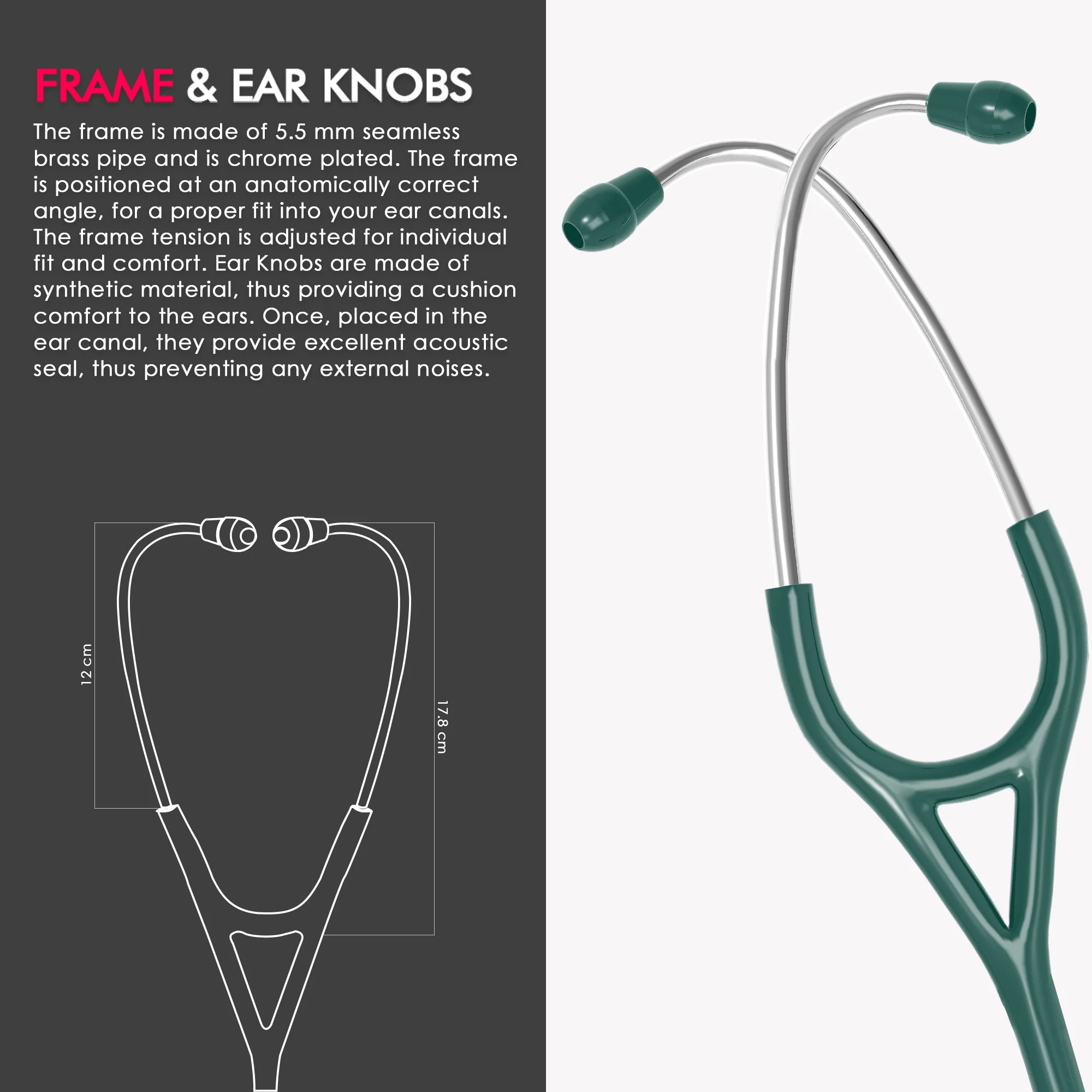 ELKO TECHNO III SS Stainless Steel Stethoscope - Image 22