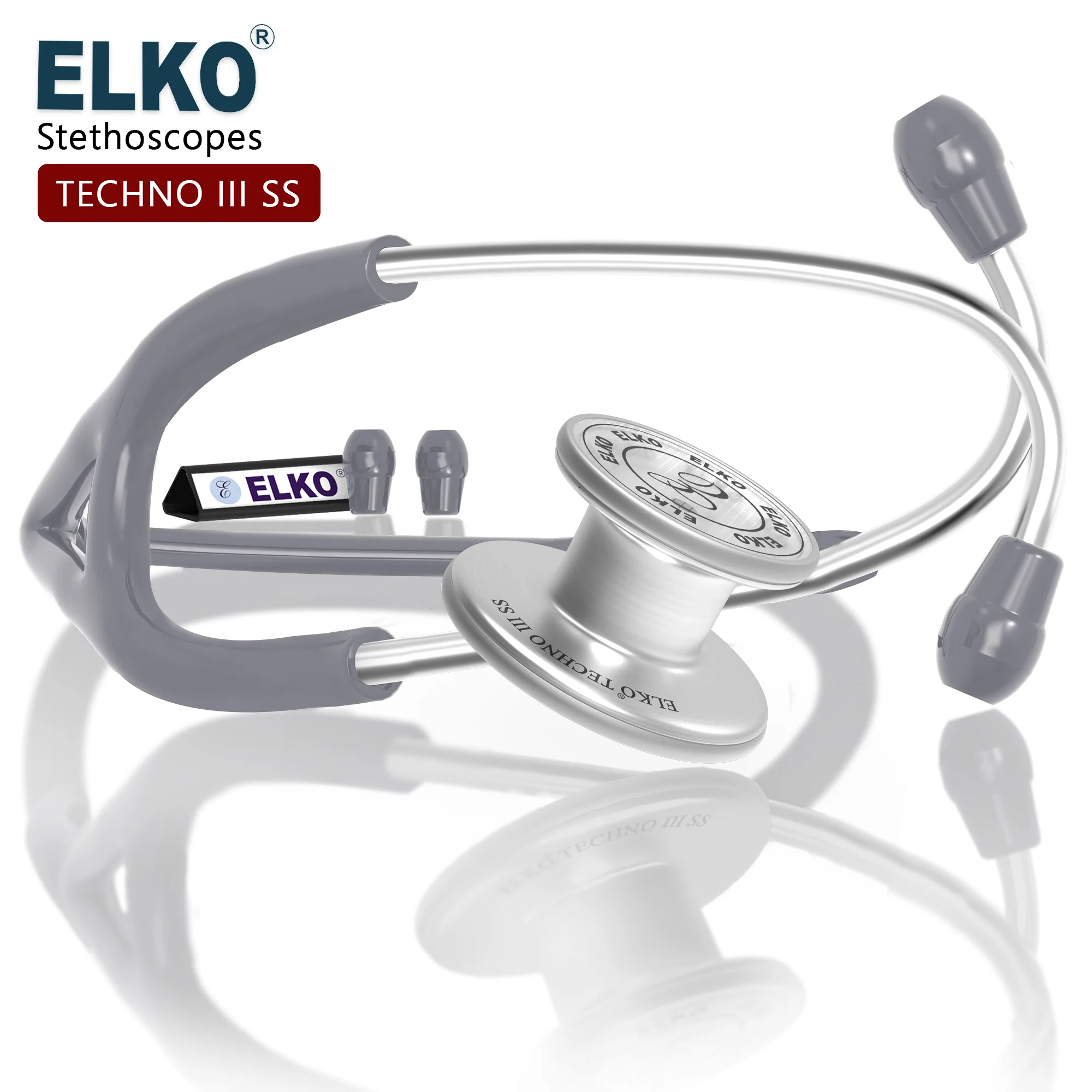 ELKO TECHNO III SS Stainless Steel Stethoscope - Image 26