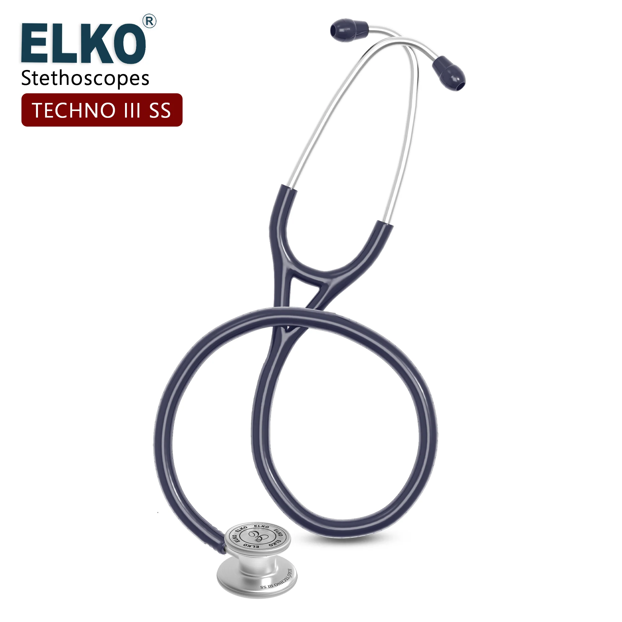 ELKO TECHNO III SS Stainless Steel Stethoscope - Image 3