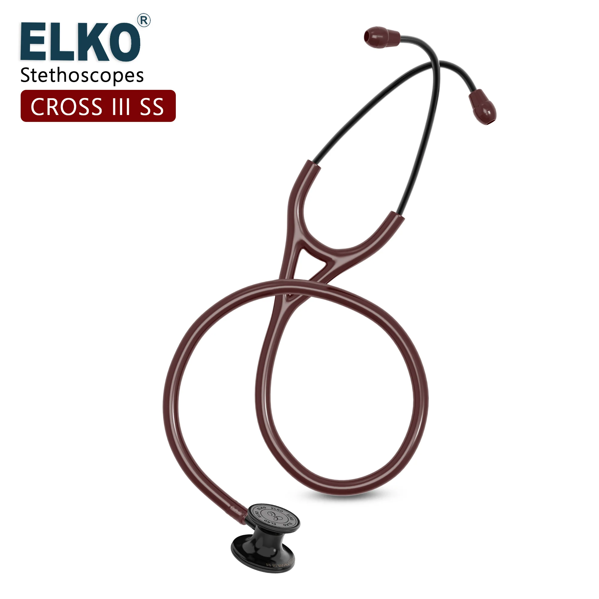 ELKO CROSS III SS Stainless Steel Stethoscope - Black Edition - Image 20