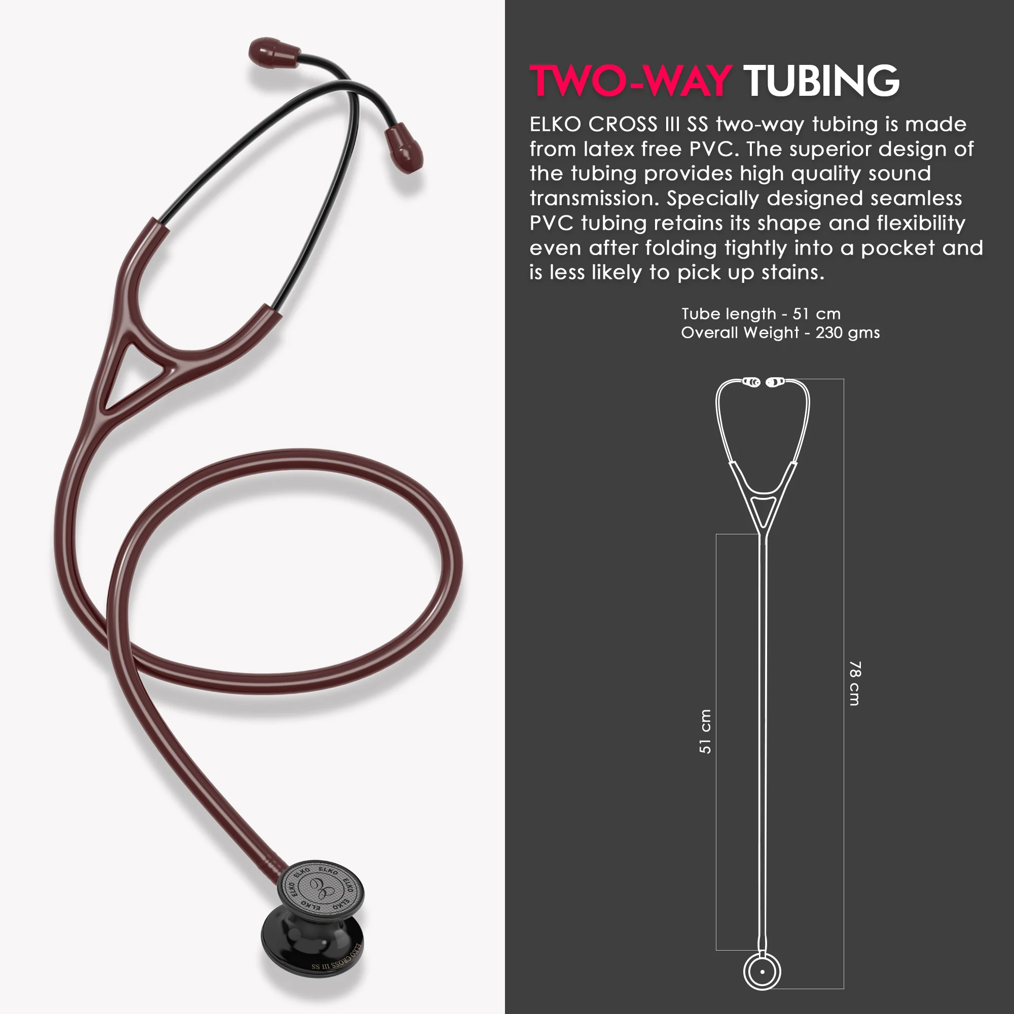 ELKO CROSS III SS Stainless Steel Stethoscope - Black Edition - Image 23