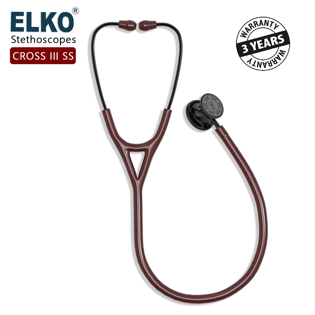ELKO CROSS III SS Stainless Steel Stethoscope - Black Edition - Image 24