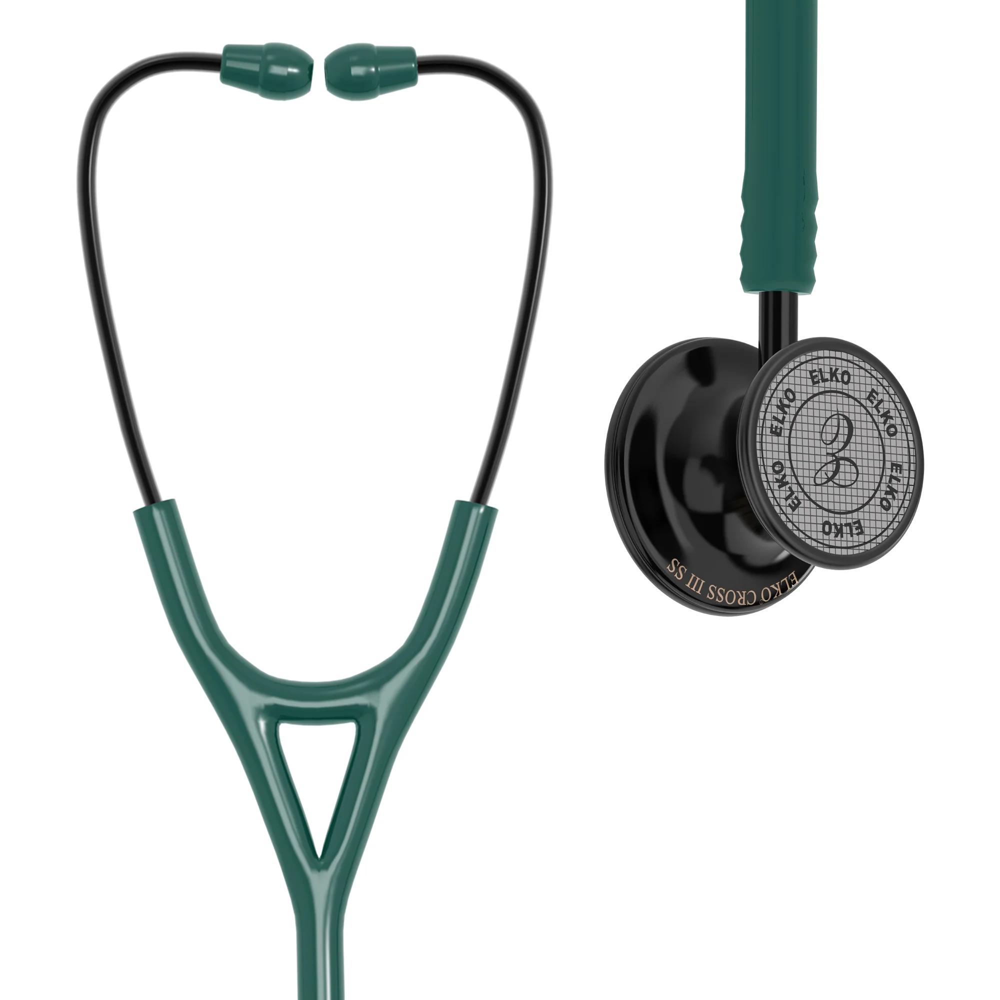 ELKO CROSS III SS Stainless Steel Stethoscope - Black Edition - Image 25