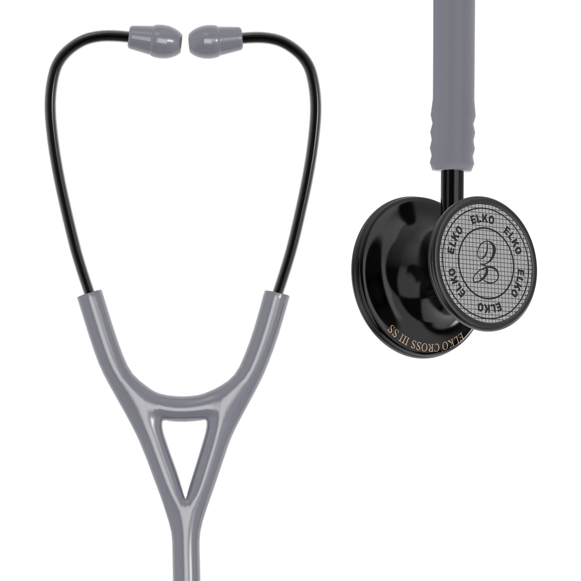 ELKO CROSS III SS Stainless Steel Stethoscope - Black Edition - Image 33
