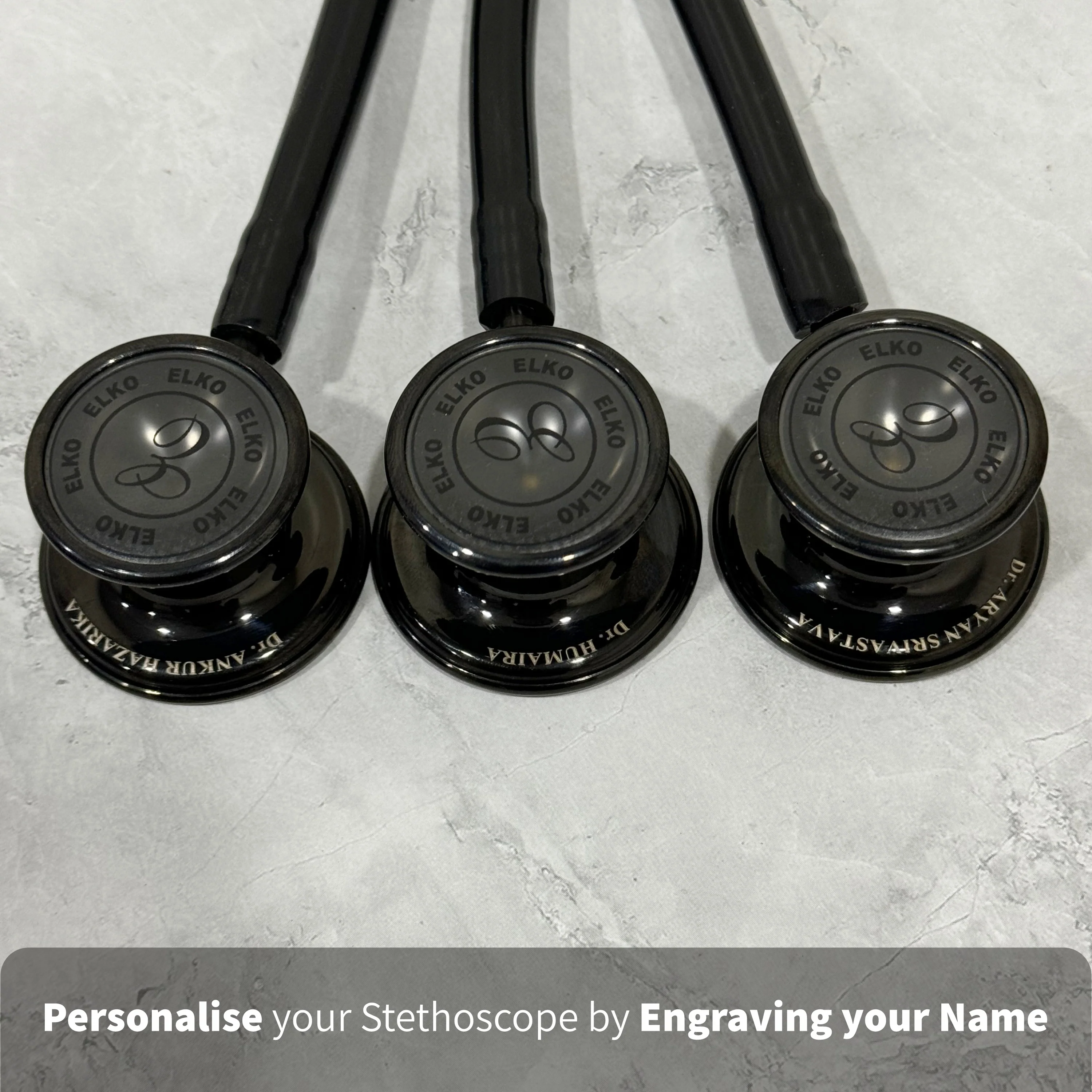 ELKO CROSS III SS Stainless Steel Stethoscope - Black Edition - Image 34