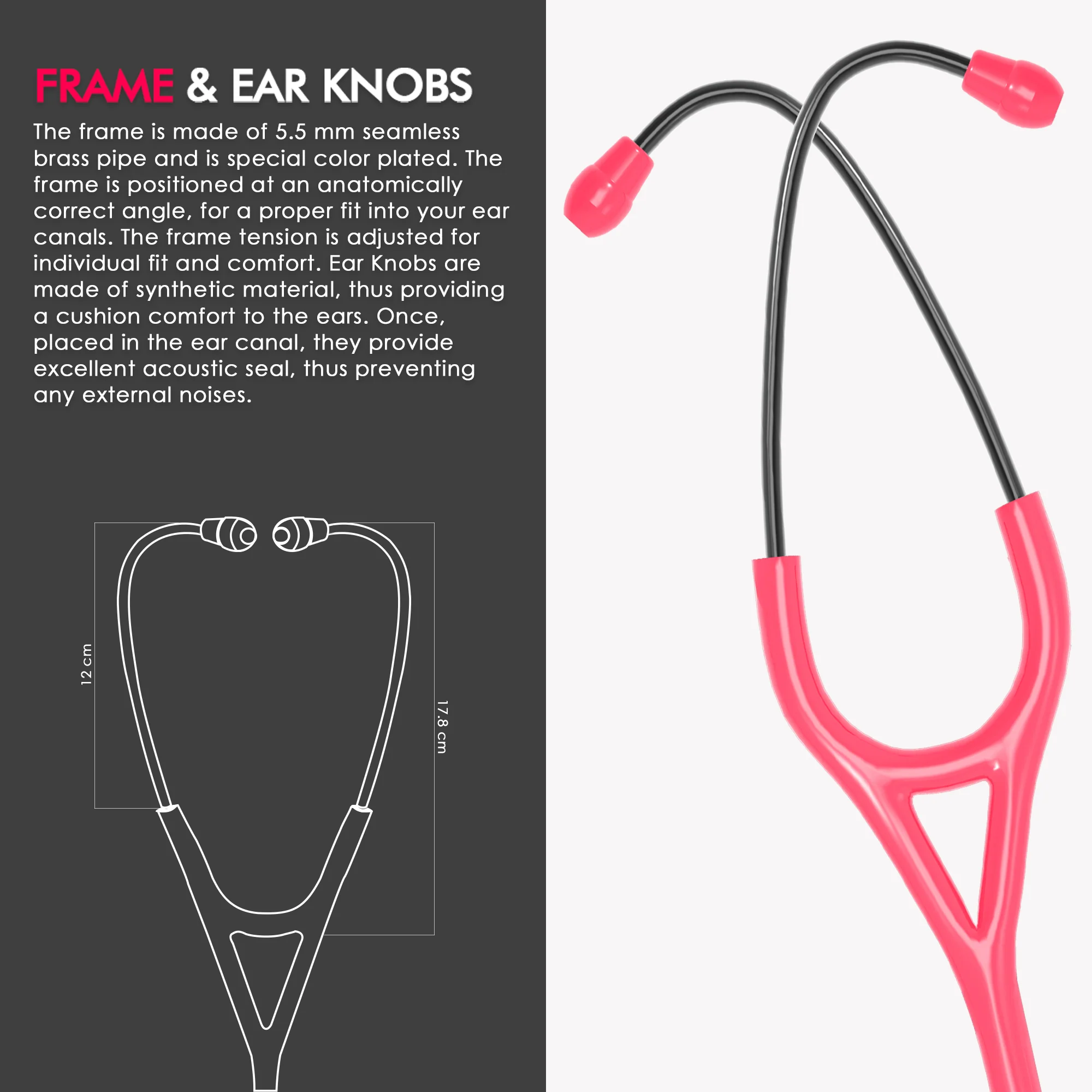ELKO CROSS III SS Stainless Steel Stethoscope - Black Edition - Image 45