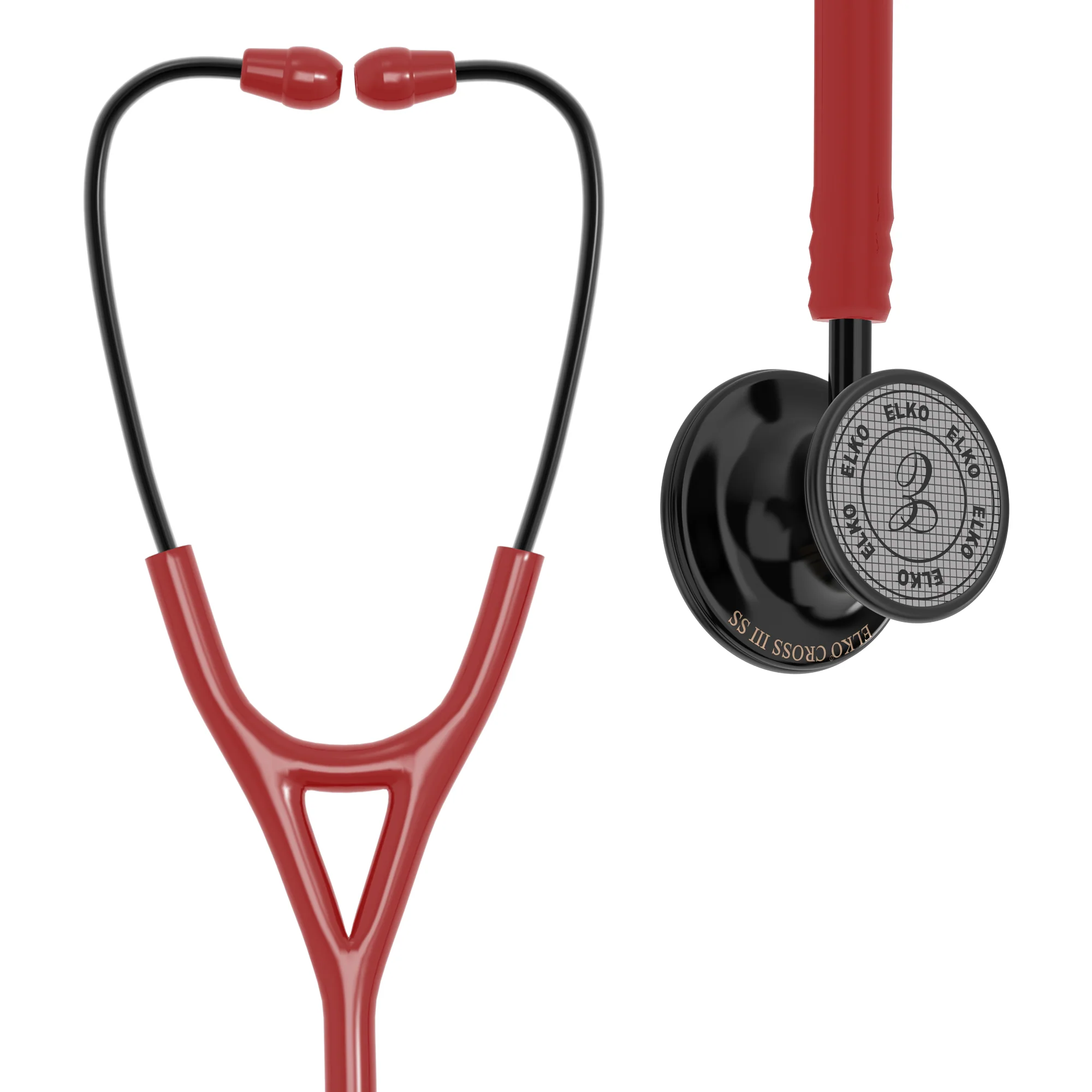 ELKO CROSS III SS Stainless Steel Stethoscope - Black Edition - Image 49