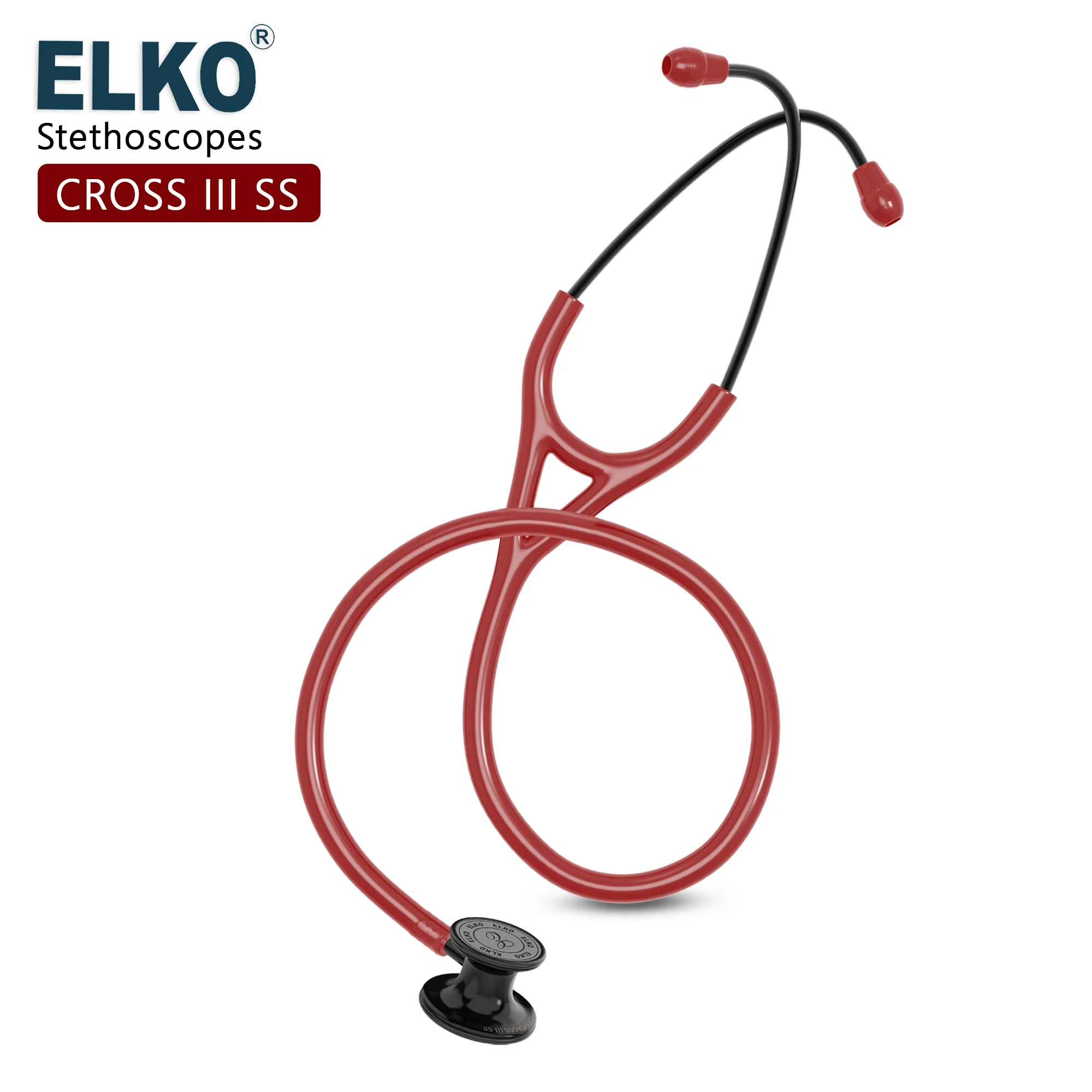 ELKO CROSS III SS Stainless Steel Stethoscope - Black Edition - Image 52
