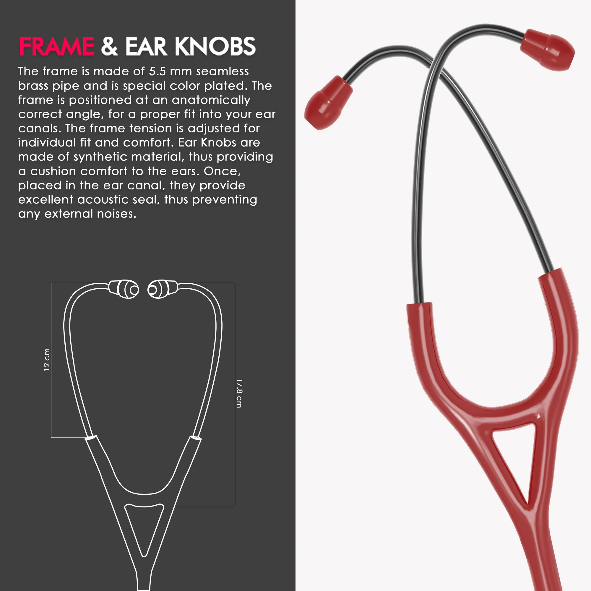 ELKO CROSS III SS Stainless Steel Stethoscope - Black Edition - Image 53
