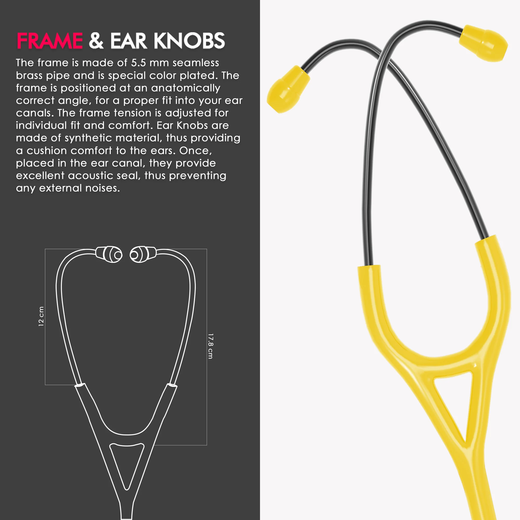 ELKO CROSS III SS Stainless Steel Stethoscope - Black Edition - Image 61