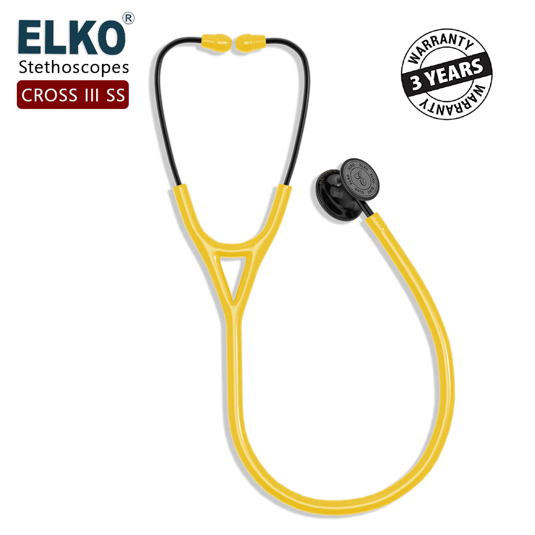 ELKO CROSS III SS Stainless Steel Stethoscope - Black Edition - Image 64