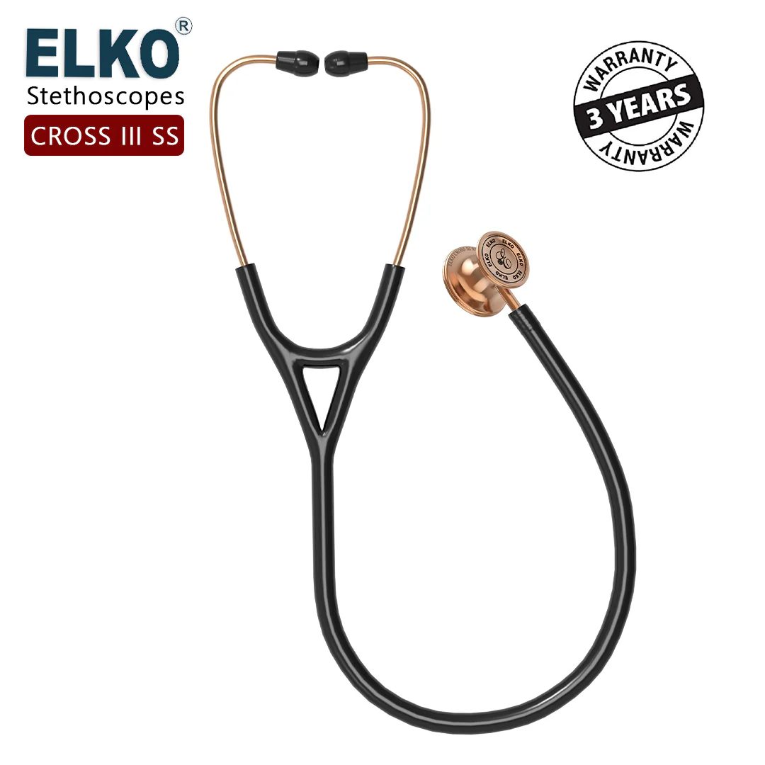 ELKO CROSS III SS Stainless Steel Stethoscope - Rose Gold - Image 16