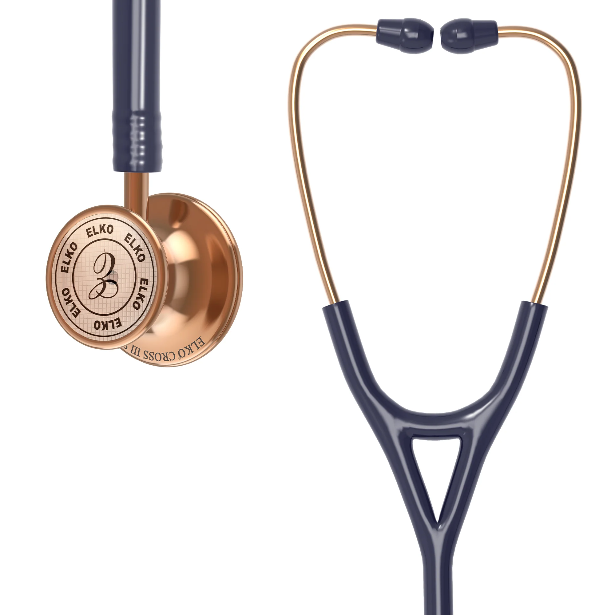 ELKO CROSS III SS Stainless Steel Stethoscope - Rose Gold - Image 18