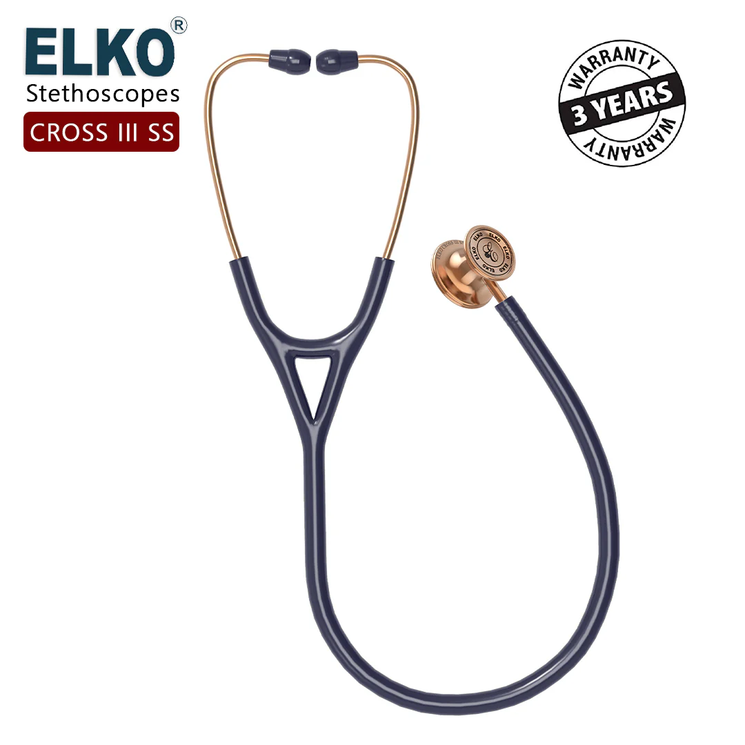 ELKO CROSS III SS Stainless Steel Stethoscope - Rose Gold - Image 25