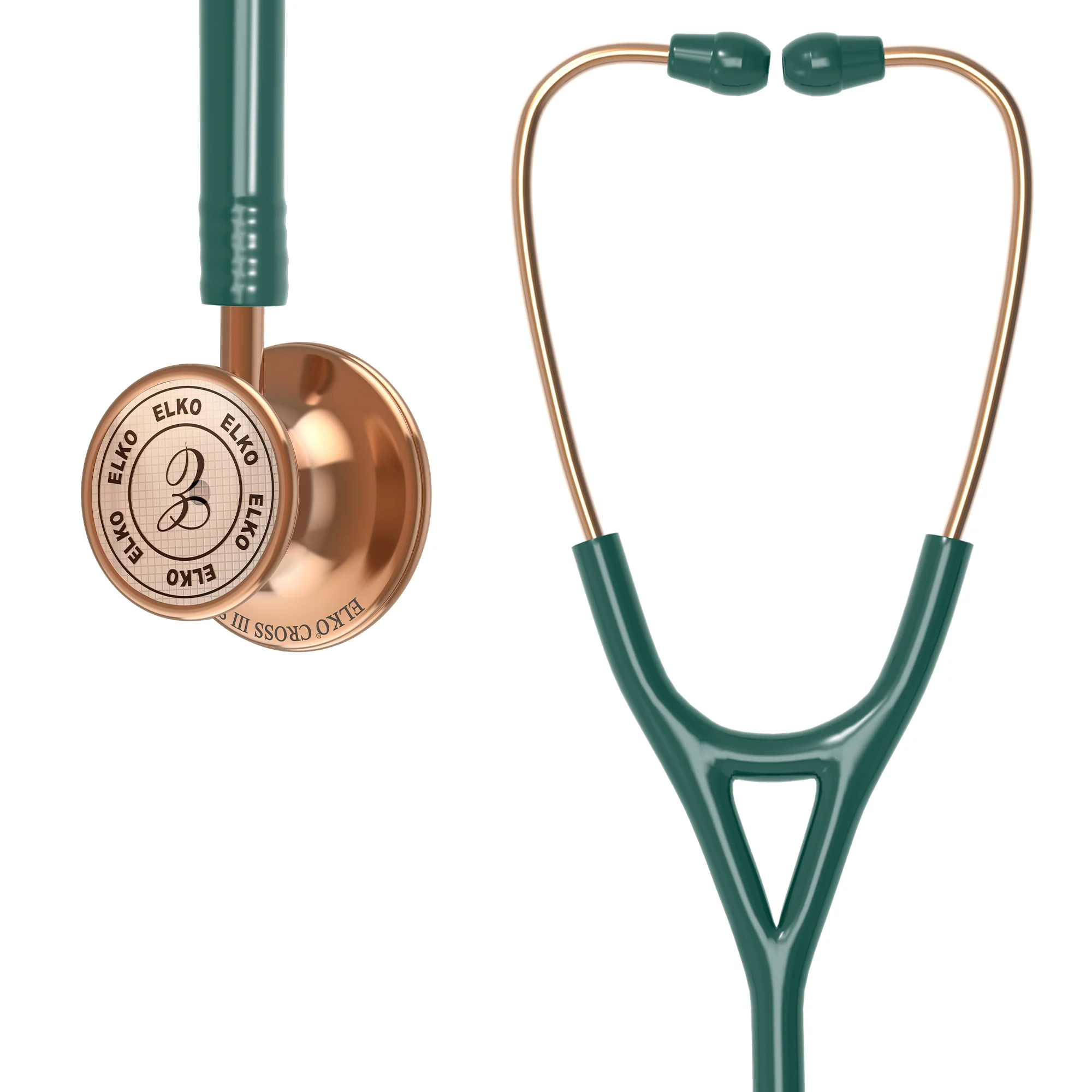 ELKO CROSS III SS Stainless Steel Stethoscope - Rose Gold - Image 26