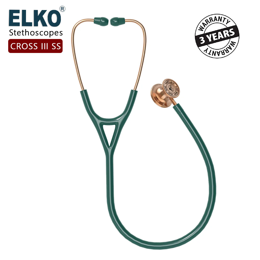 ELKO CROSS III SS Stainless Steel Stethoscope - Rose Gold - Image 33