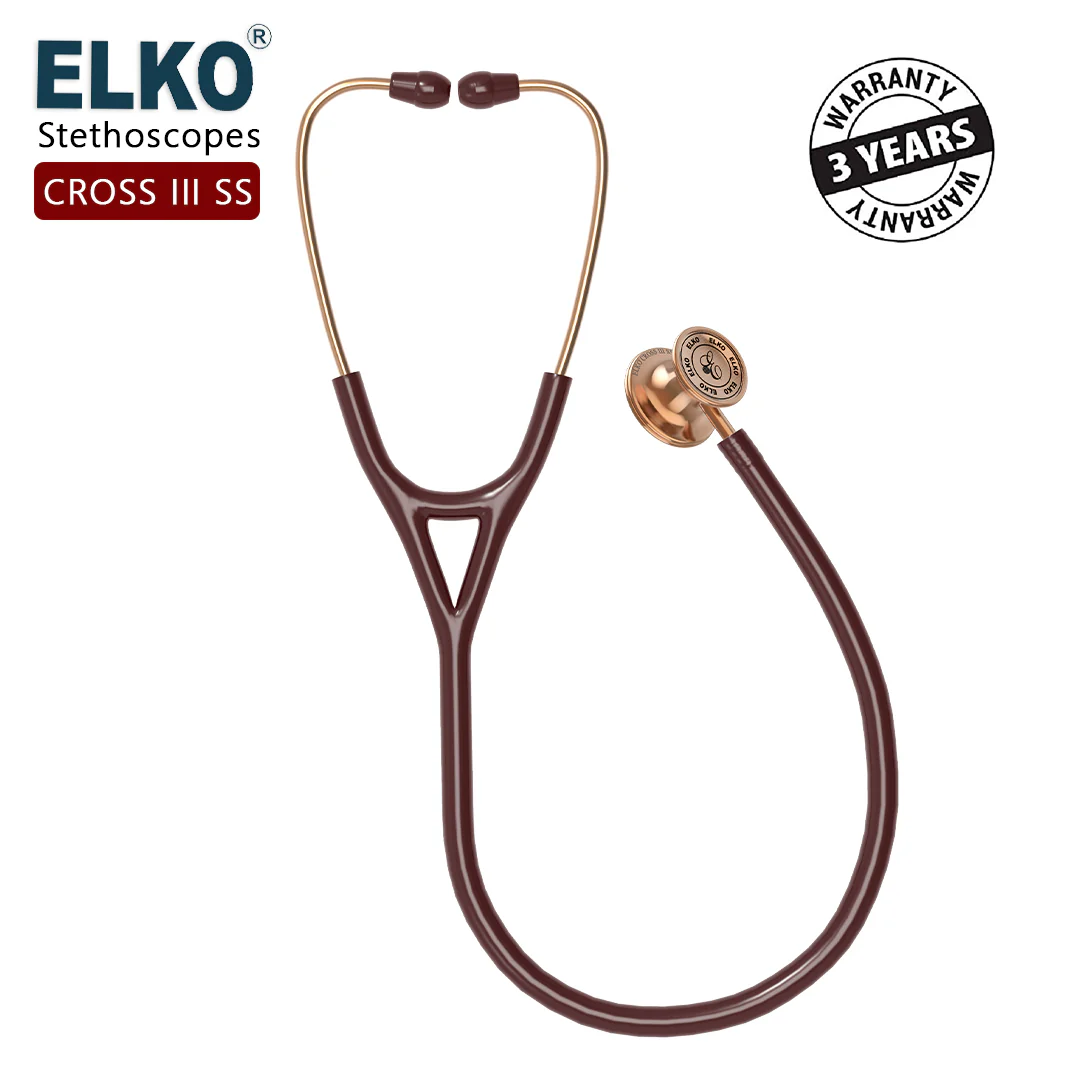 ELKO CROSS III SS Stainless Steel Stethoscope - Rose Gold - Image 4