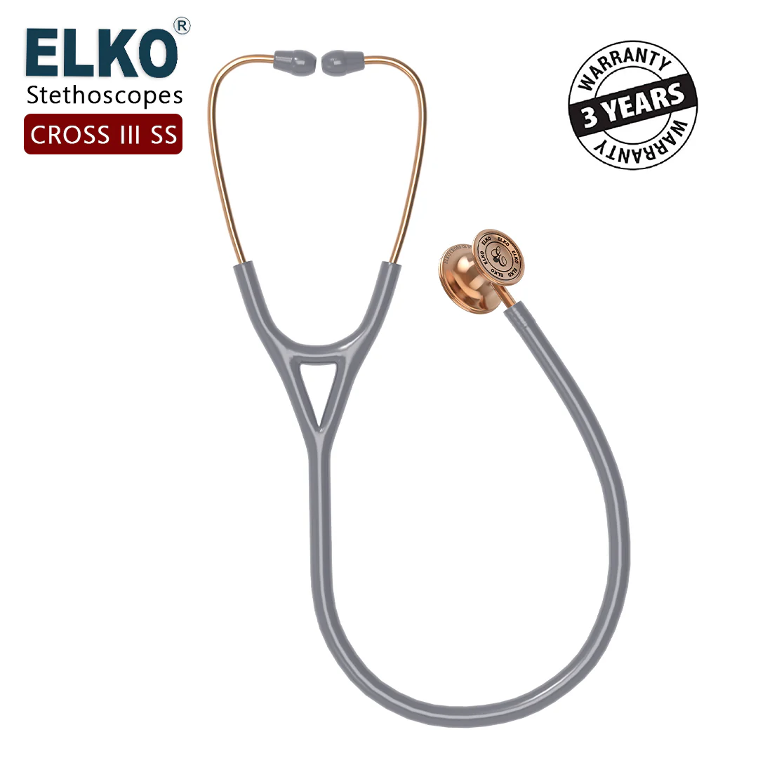 ELKO CROSS III SS Stainless Steel Stethoscope - Rose Gold - Image 41