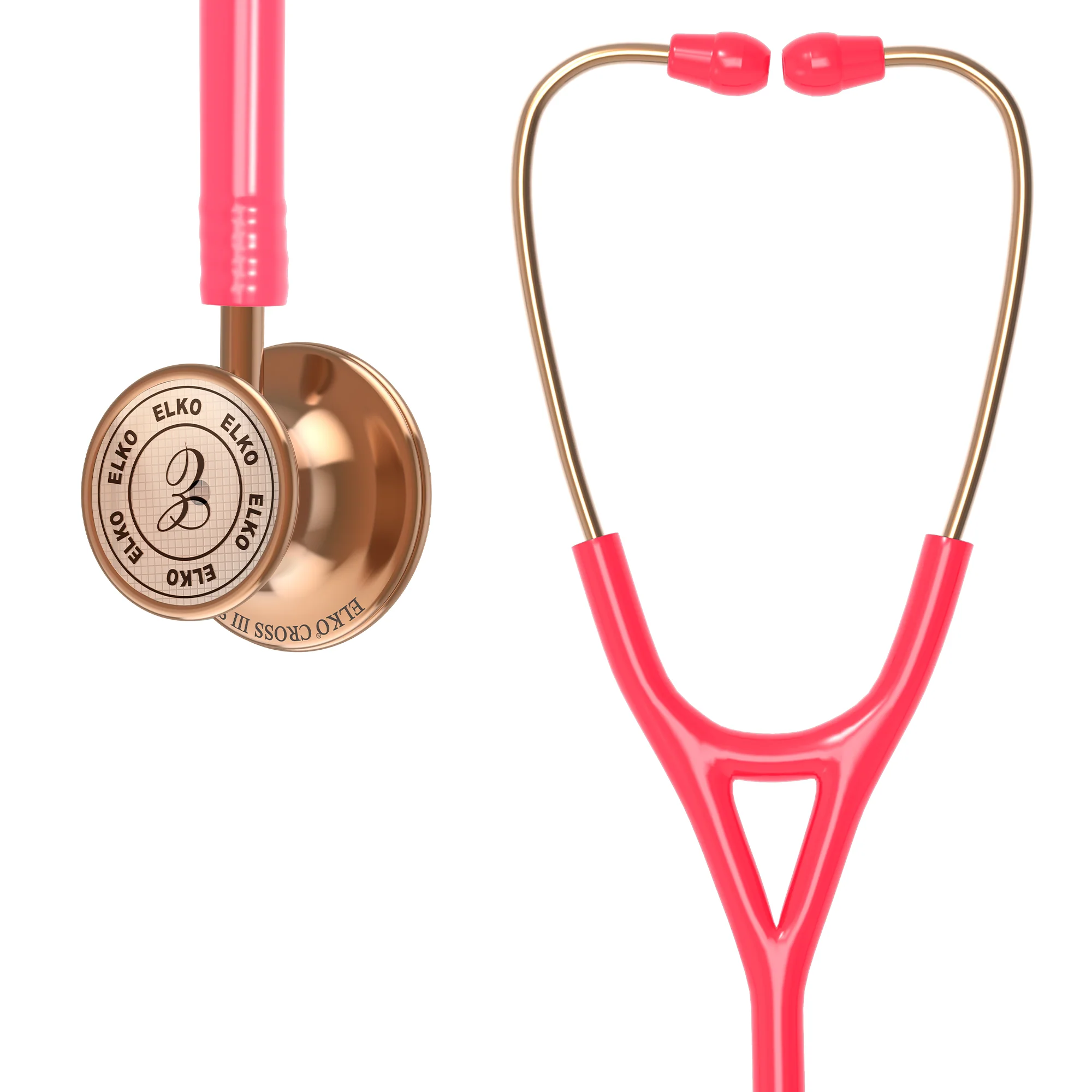 ELKO CROSS III SS Stainless Steel Stethoscope - Rose Gold - Image 42