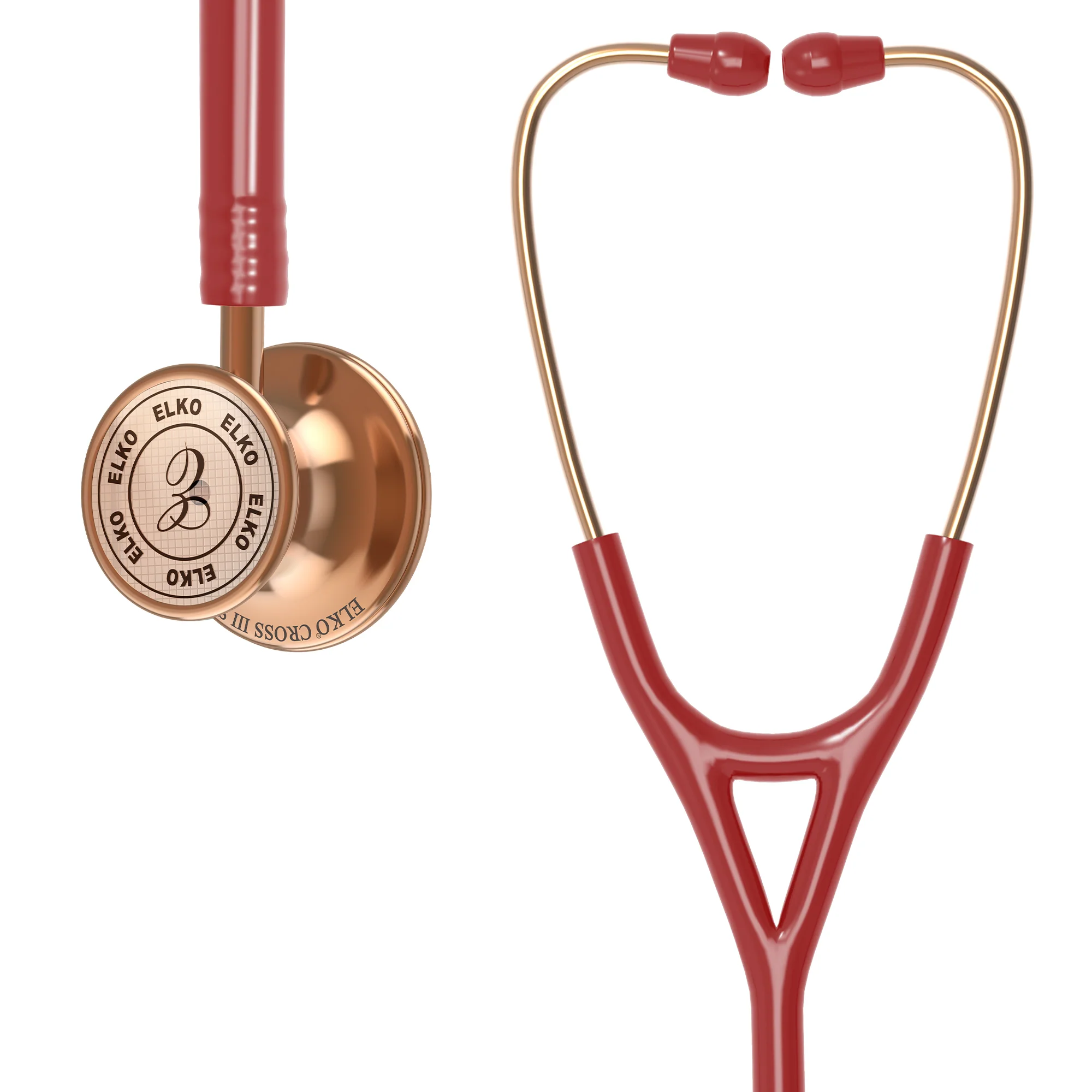 ELKO CROSS III SS Stainless Steel Stethoscope - Rose Gold - Image 50