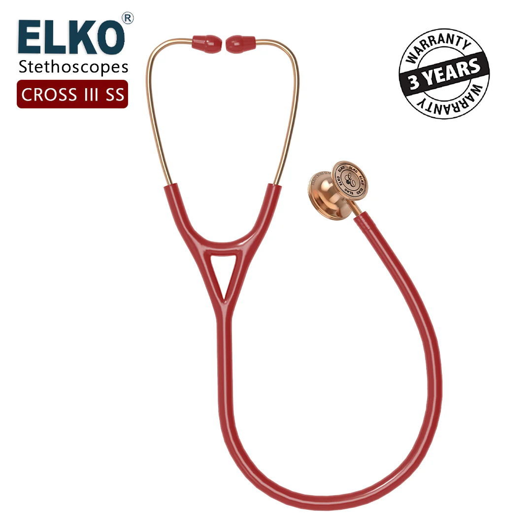 ELKO CROSS III SS Stainless Steel Stethoscope - Rose Gold - Image 57