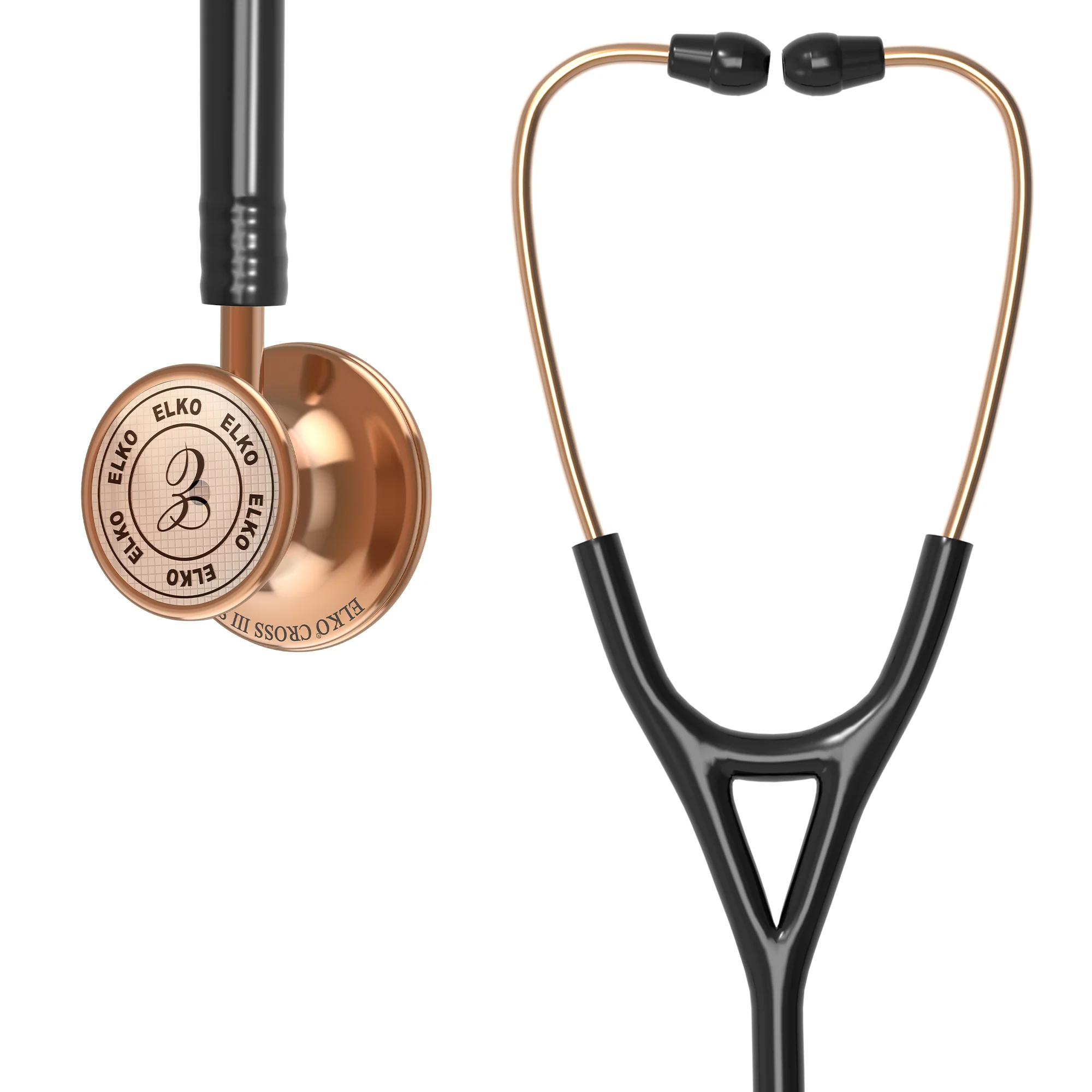 ELKO CROSS III SS Stainless Steel Stethoscope - Rose Gold - Image 9