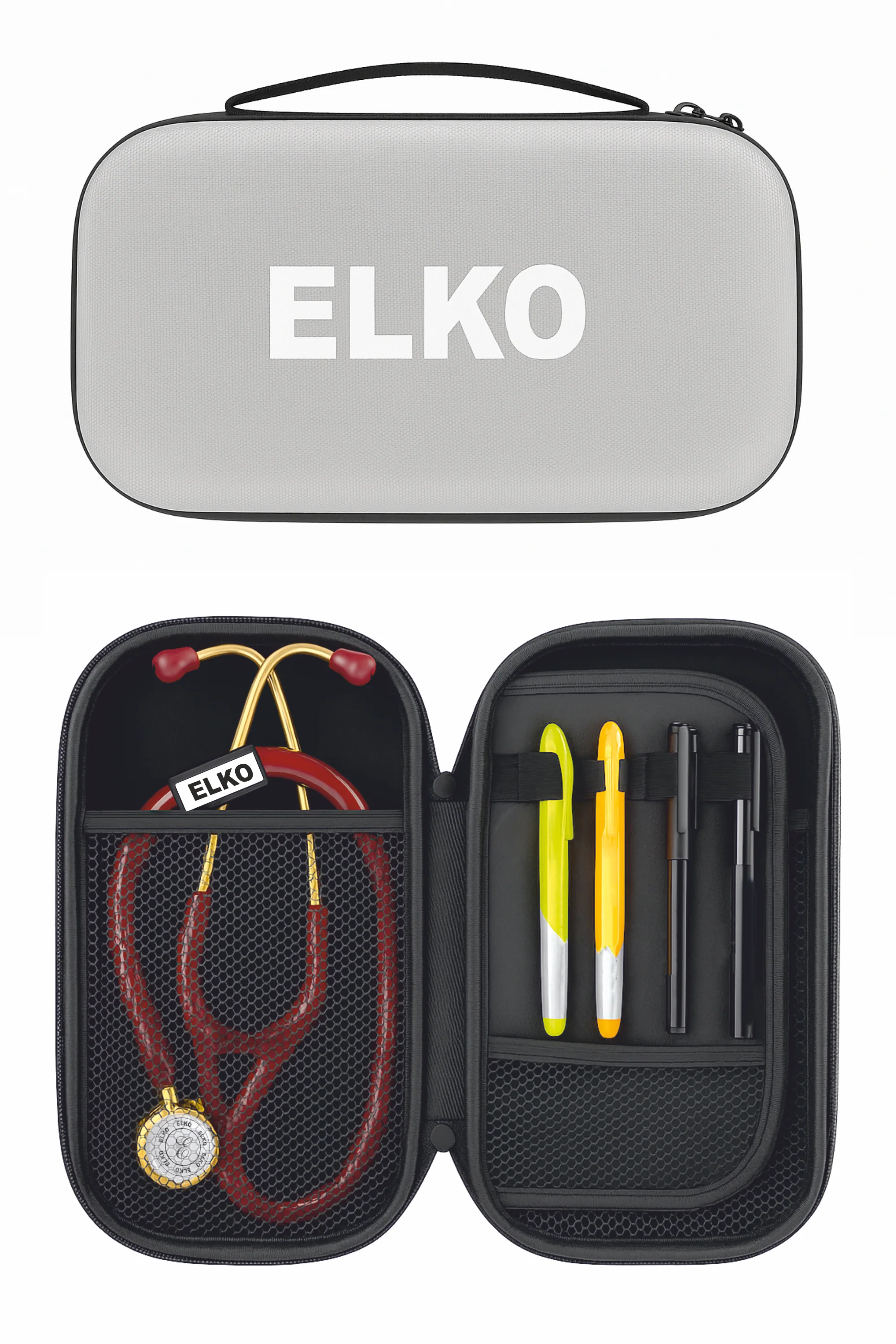 ELKO EVA Stethoscope Case with Dual Mesh Pockets and Center Sleeve for Accessories (Stethoscope not Included) - Image 7