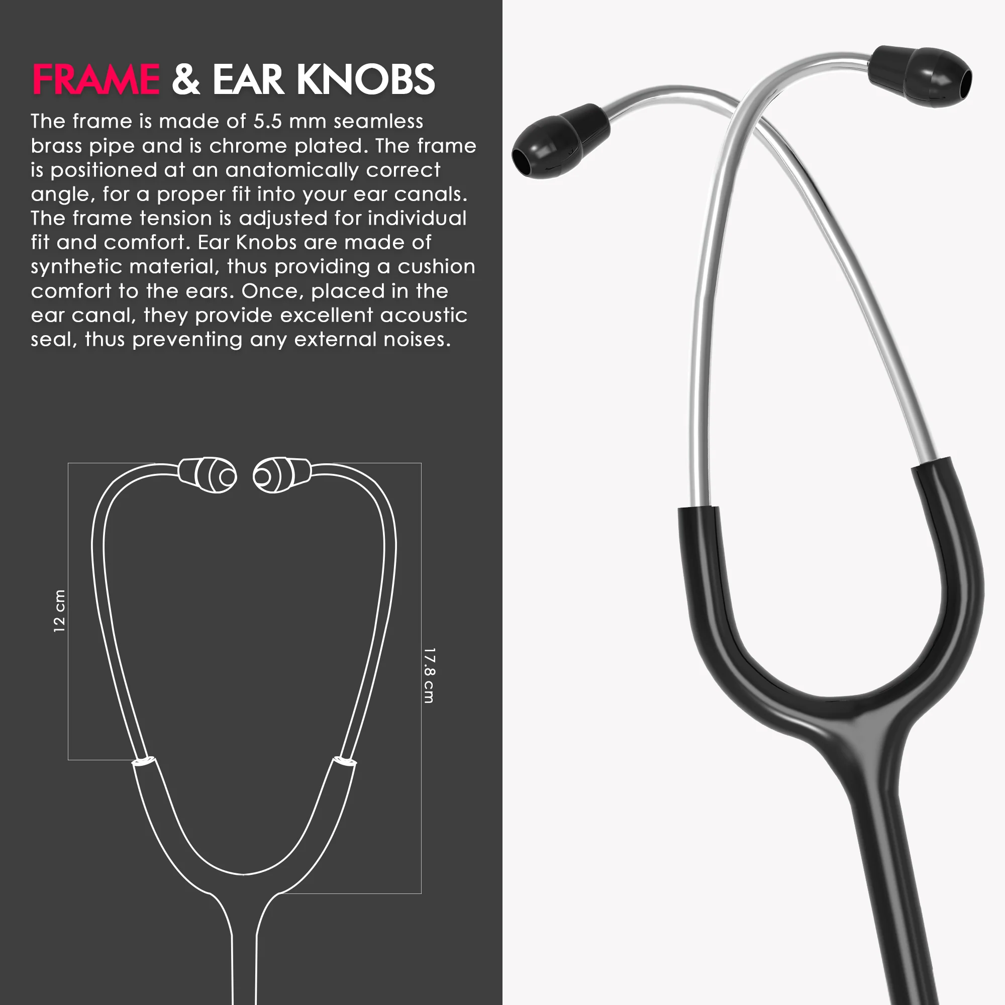 ELKO PACE III SS Stainless Steel Stethoscope - Image 13