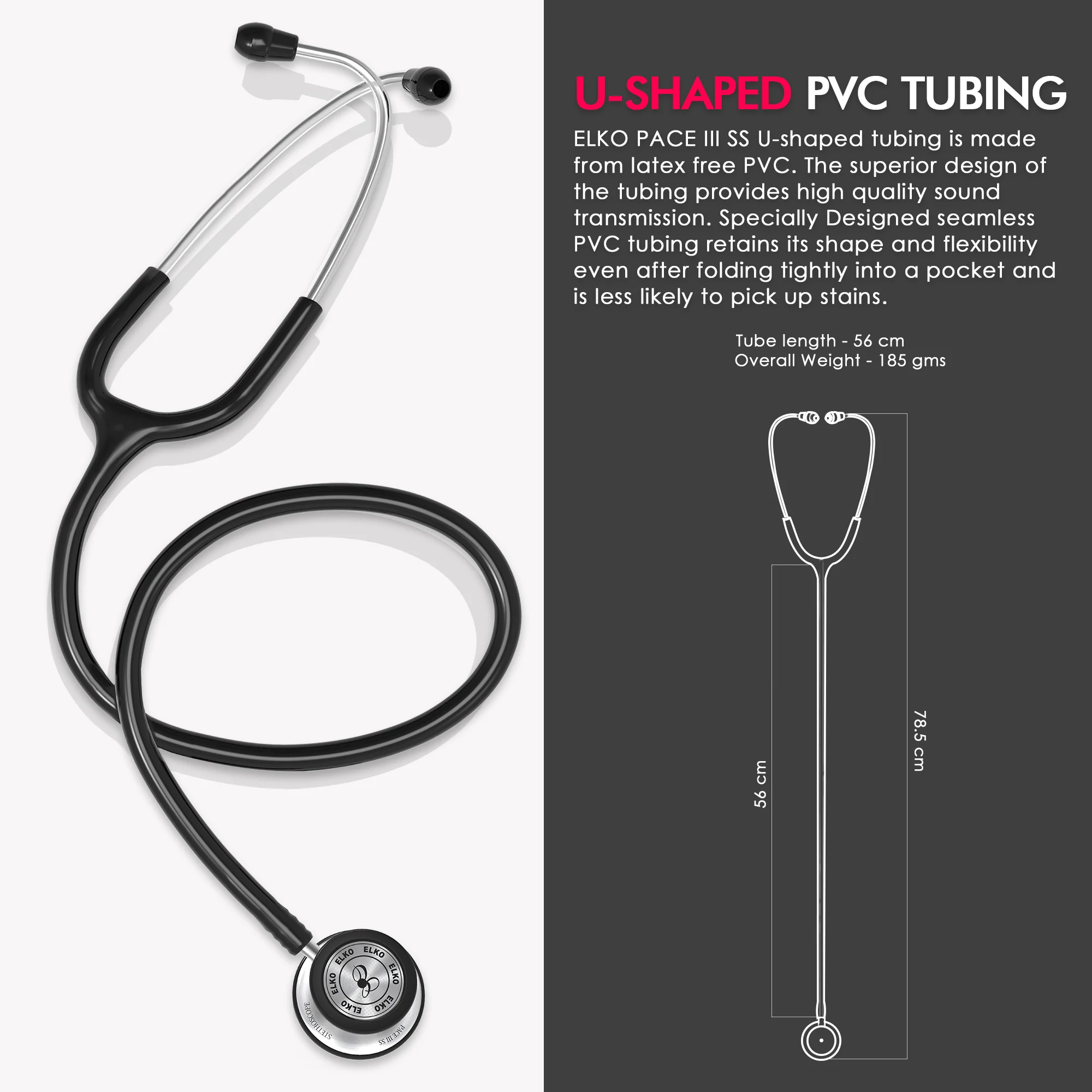 ELKO PACE III SS Stainless Steel Stethoscope - Image 15