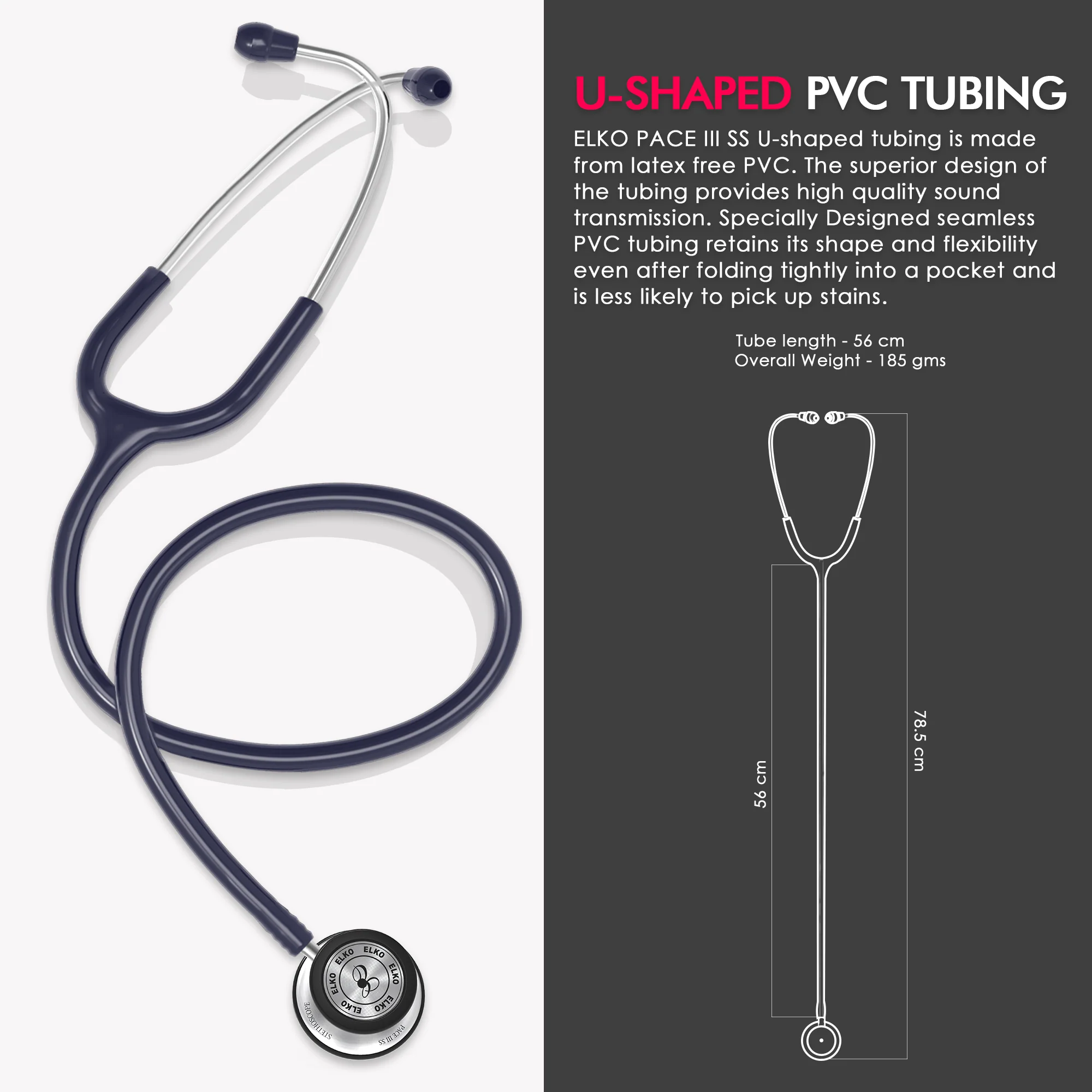 ELKO PACE III SS Stainless Steel Stethoscope - Image 21