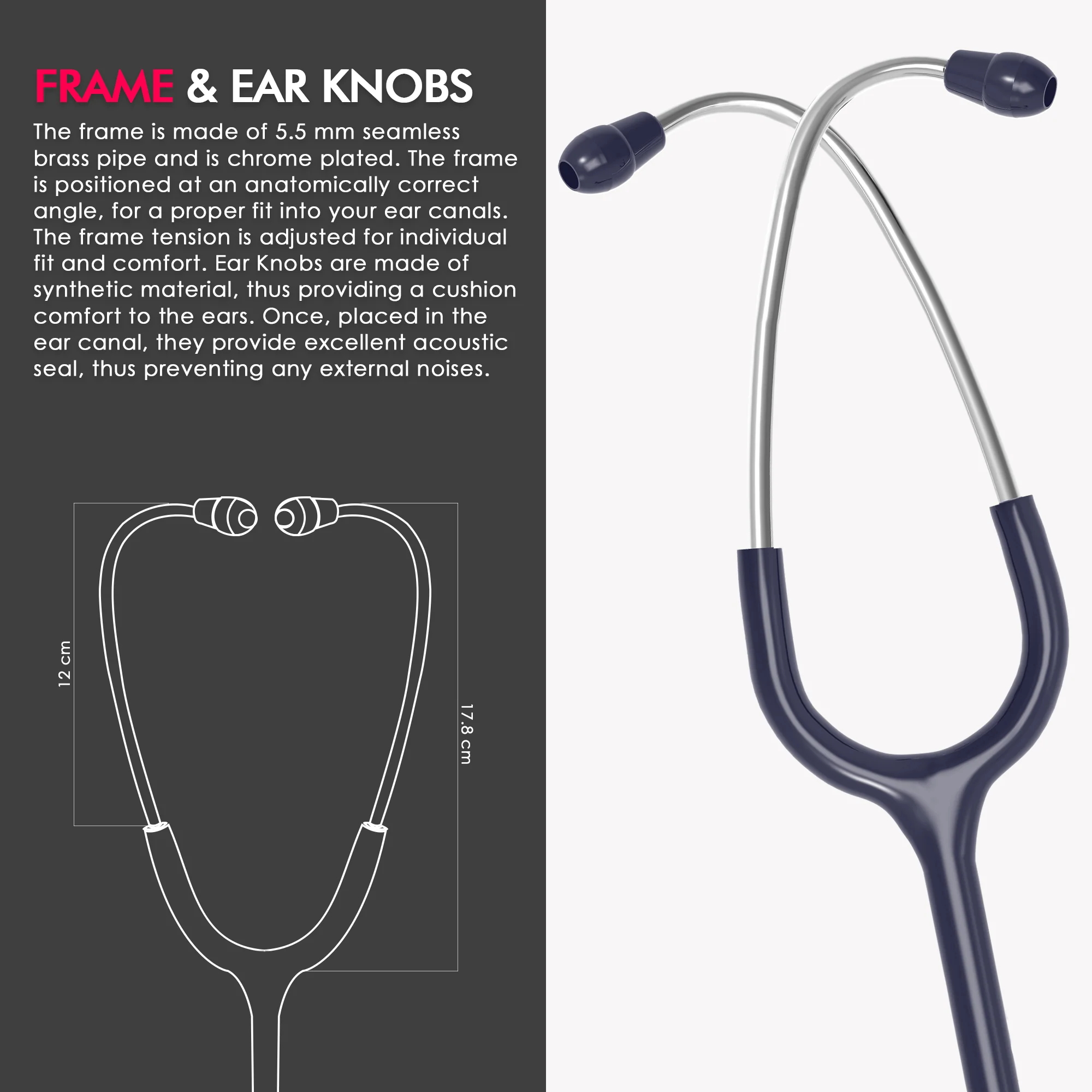ELKO PACE III SS Stainless Steel Stethoscope - Image 22