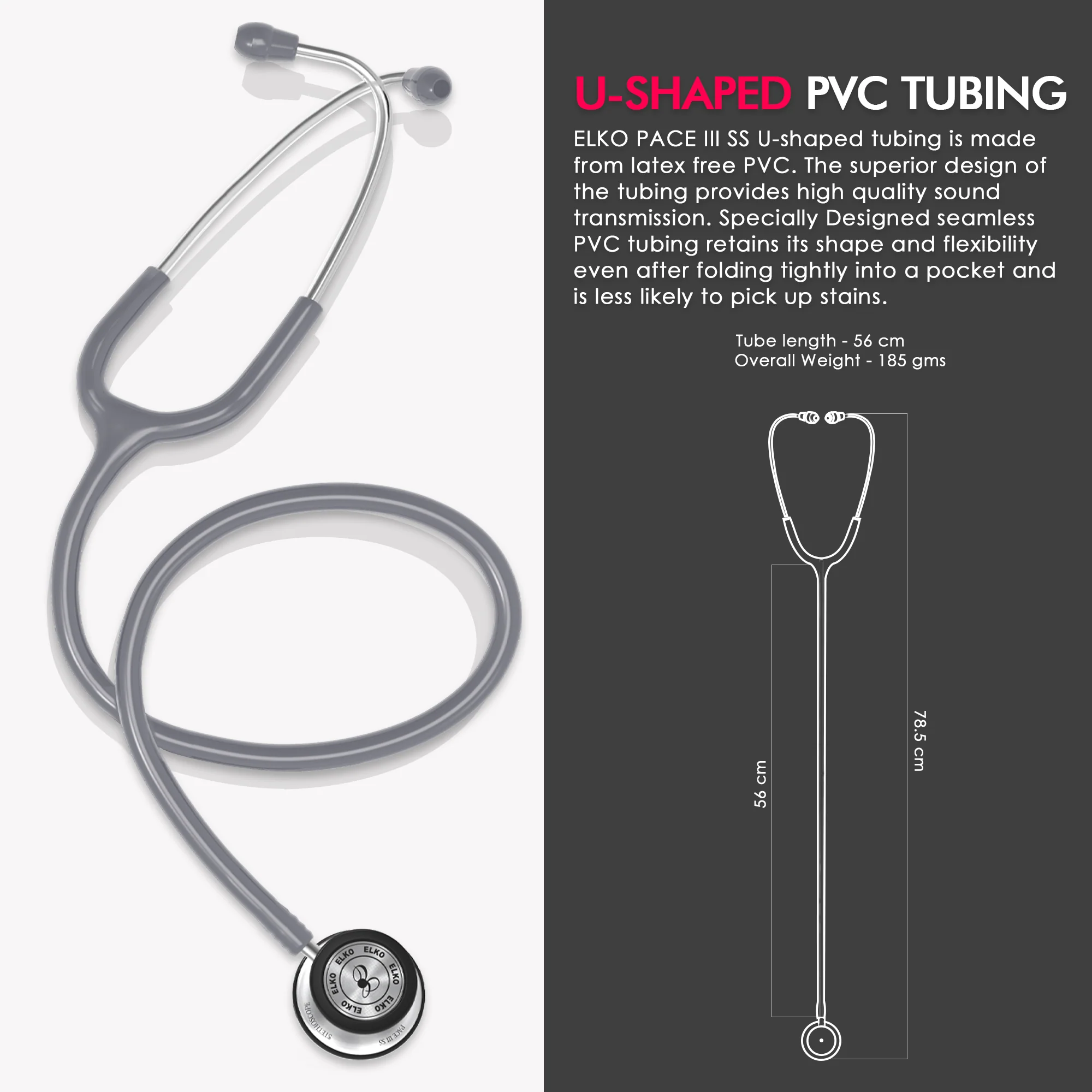 ELKO PACE III SS Stainless Steel Stethoscope - Image 34
