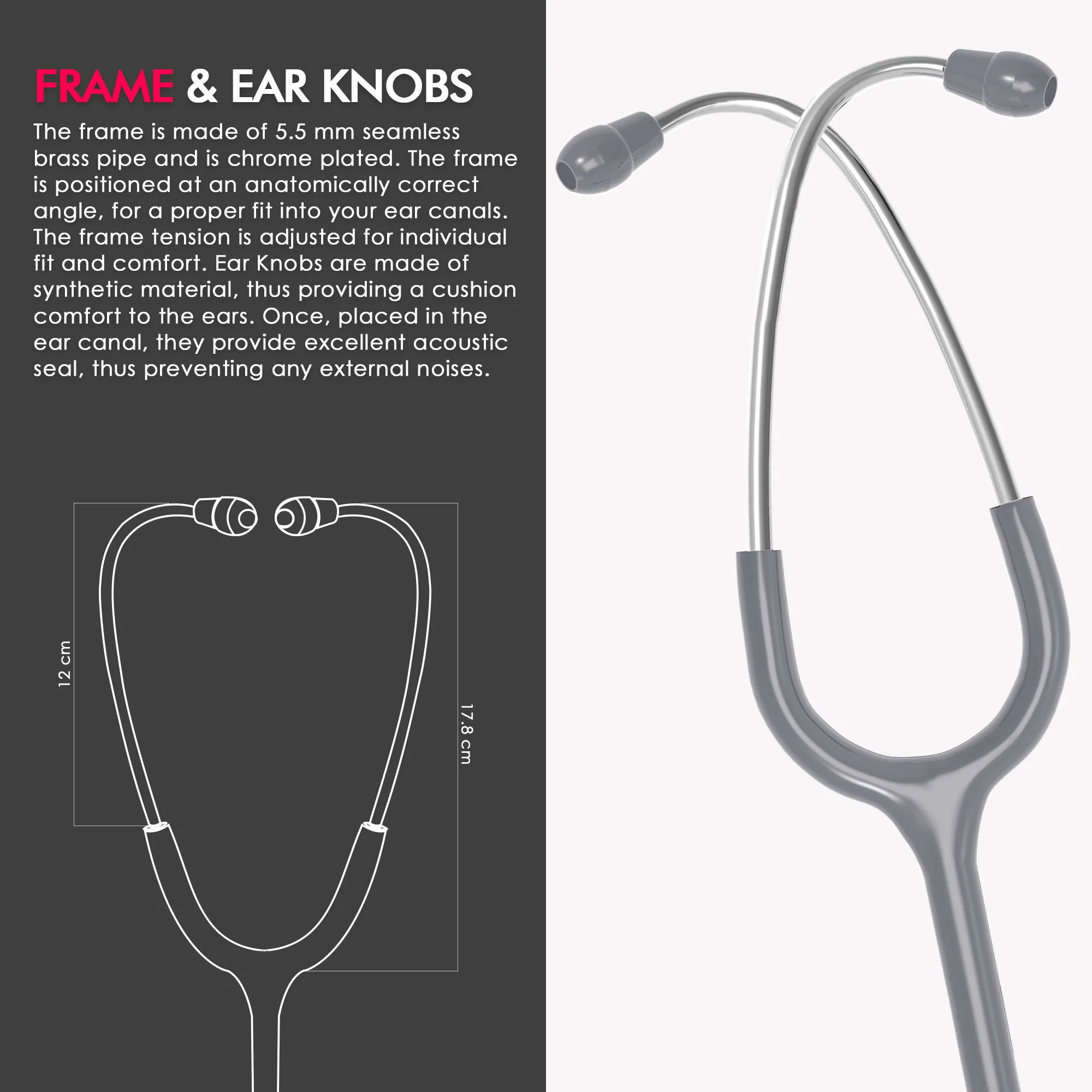ELKO PACE III SS Stainless Steel Stethoscope - Image 35