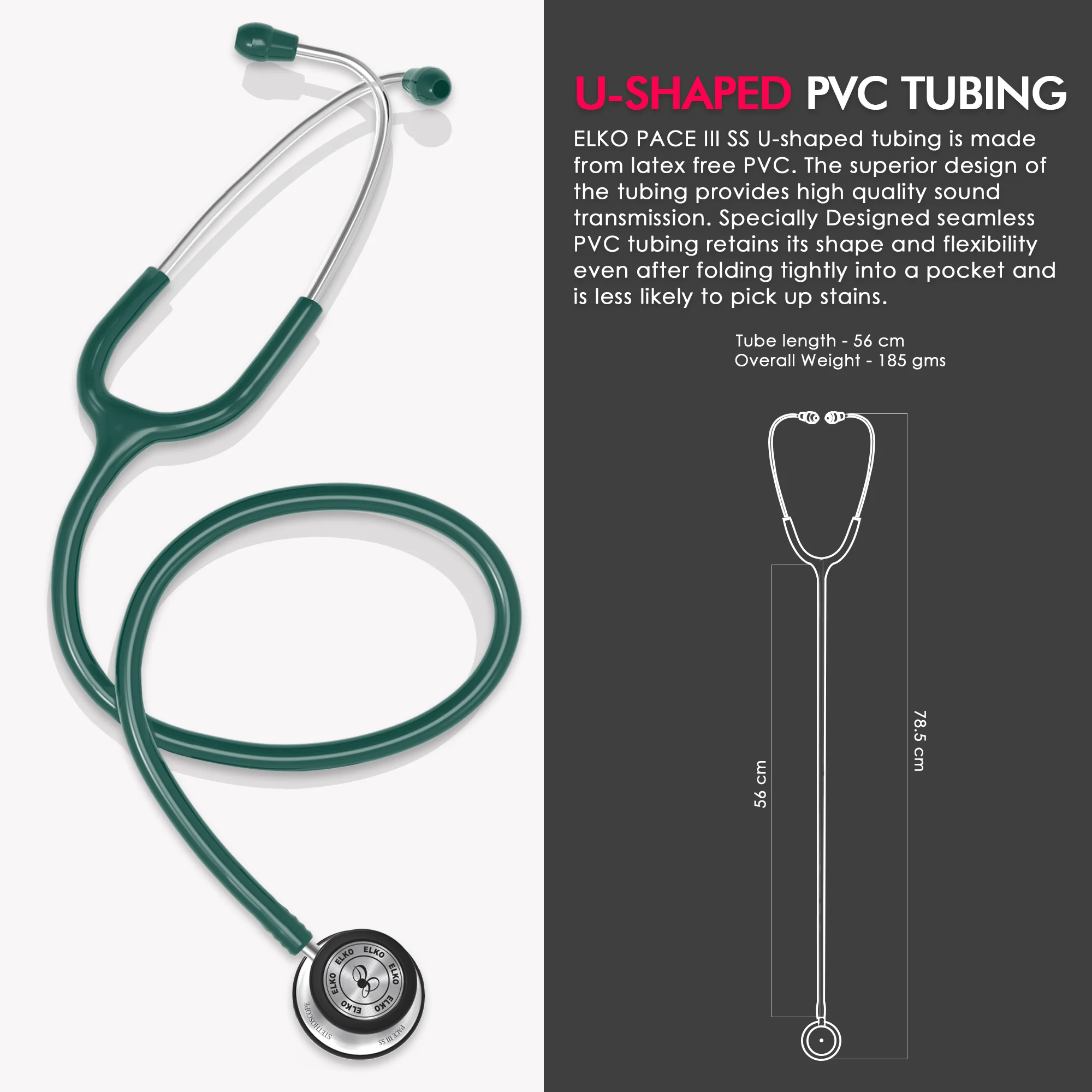 ELKO PACE III SS Stainless Steel Stethoscope - Image 5