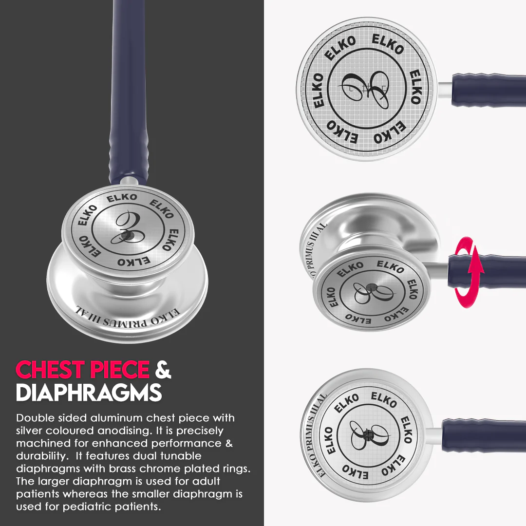 ELKO Primus III AL Aluminum Head Stethoscope - Image 13