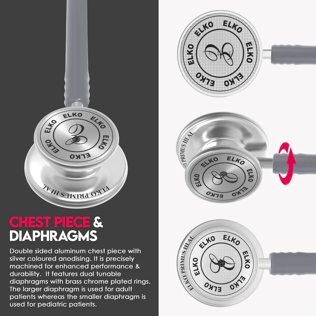 ELKO Primus III AL Aluminum Head Stethoscope - Image 35