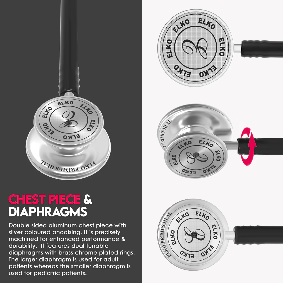 ELKO Primus III AL Aluminum Head Stethoscope - Image 6