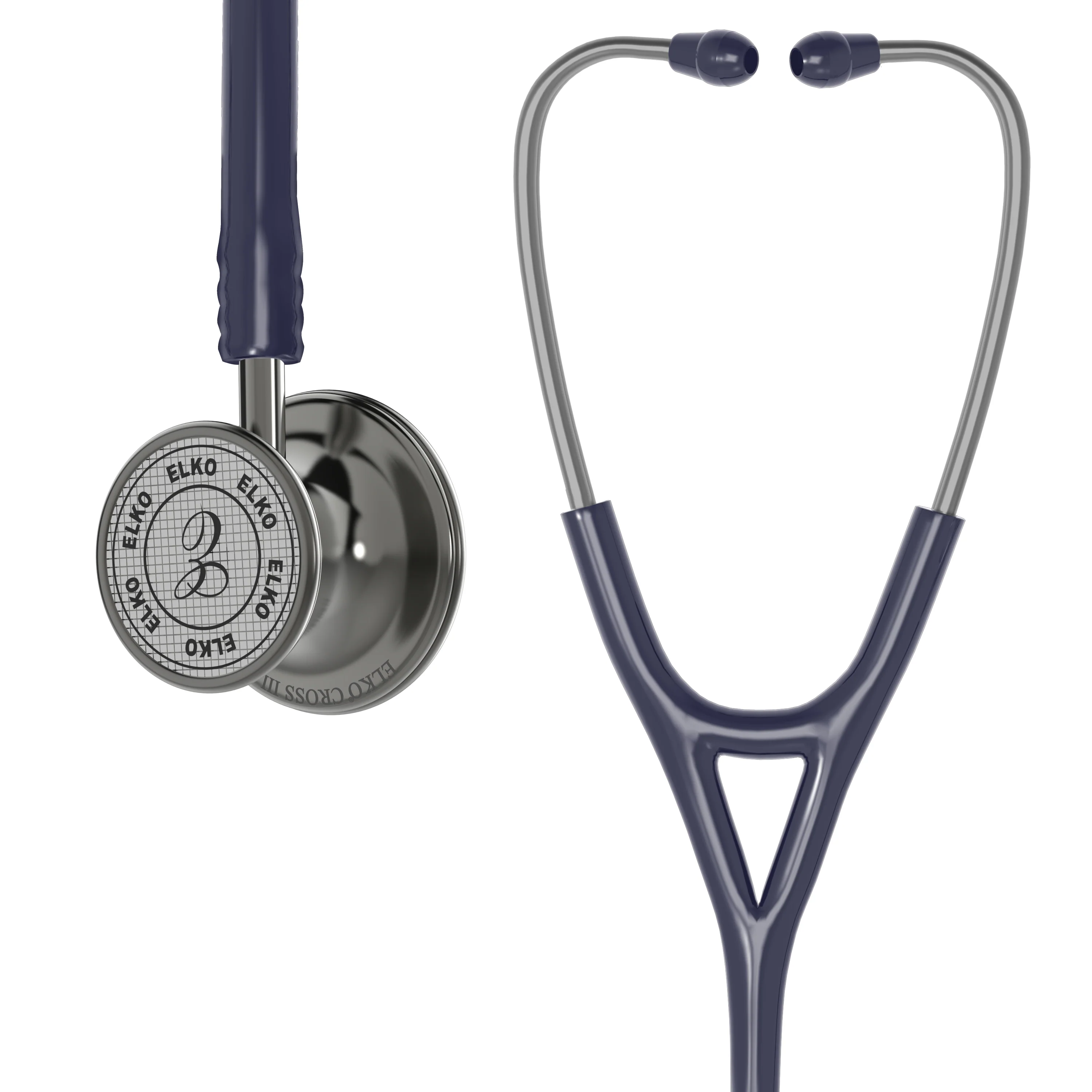 ELKO CROSS III SS Stainless Steel Stethoscope - Smoke Grey - Image 17