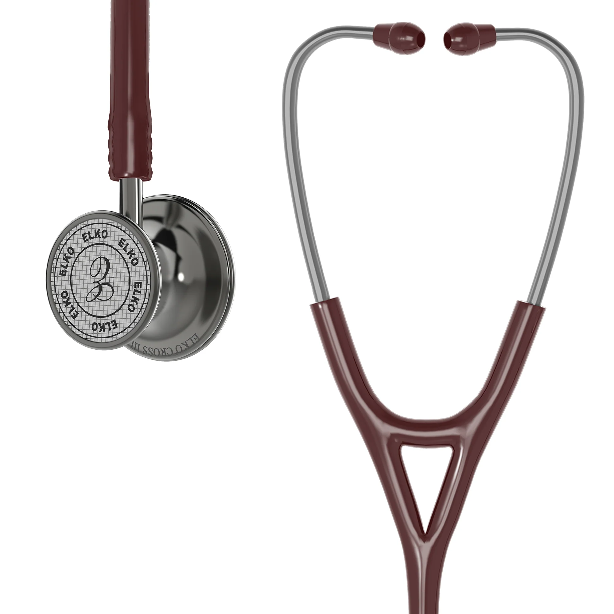 ELKO CROSS III SS Stainless Steel Stethoscope - Smoke Grey - Image 26