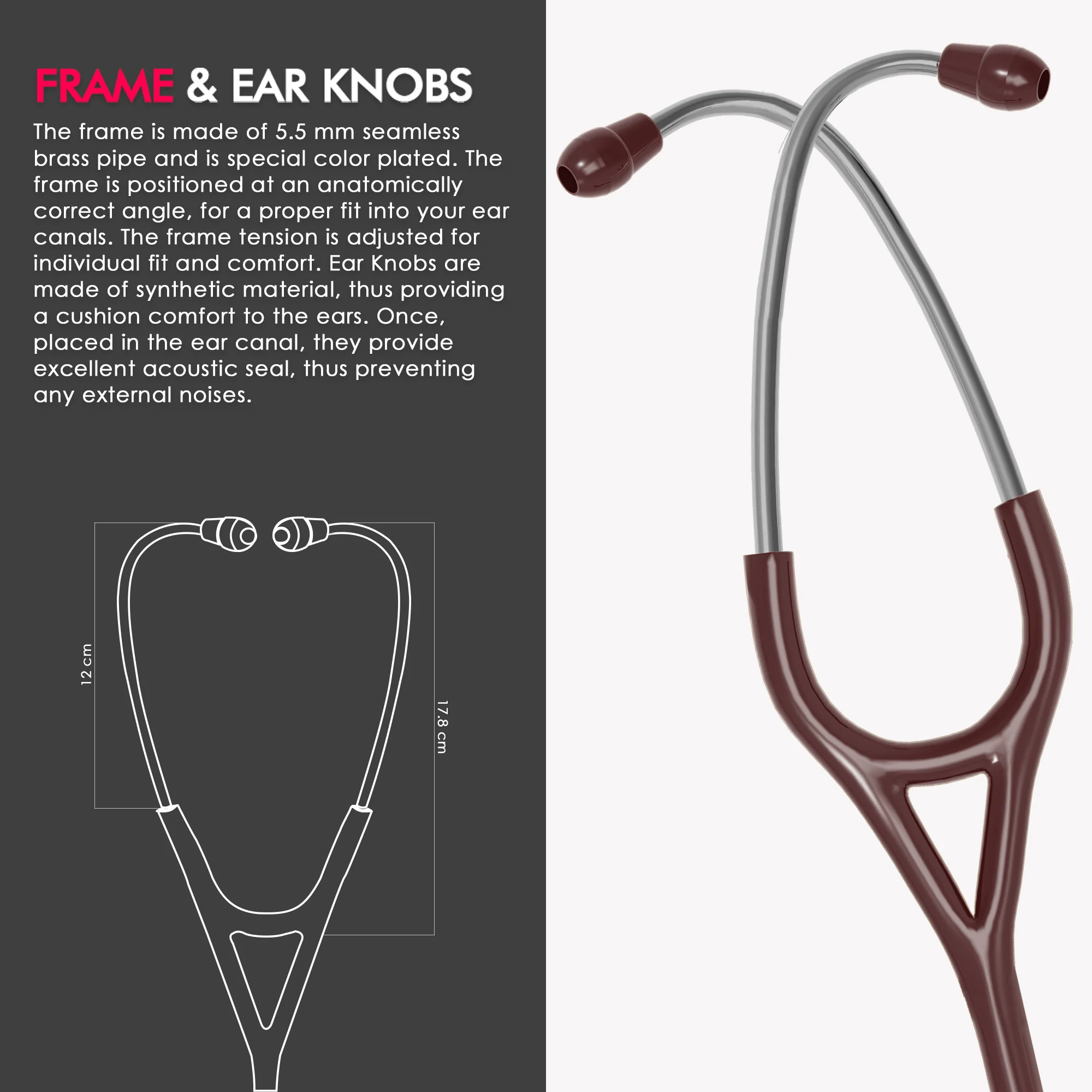 ELKO CROSS III SS Stainless Steel Stethoscope - Smoke Grey - Image 29