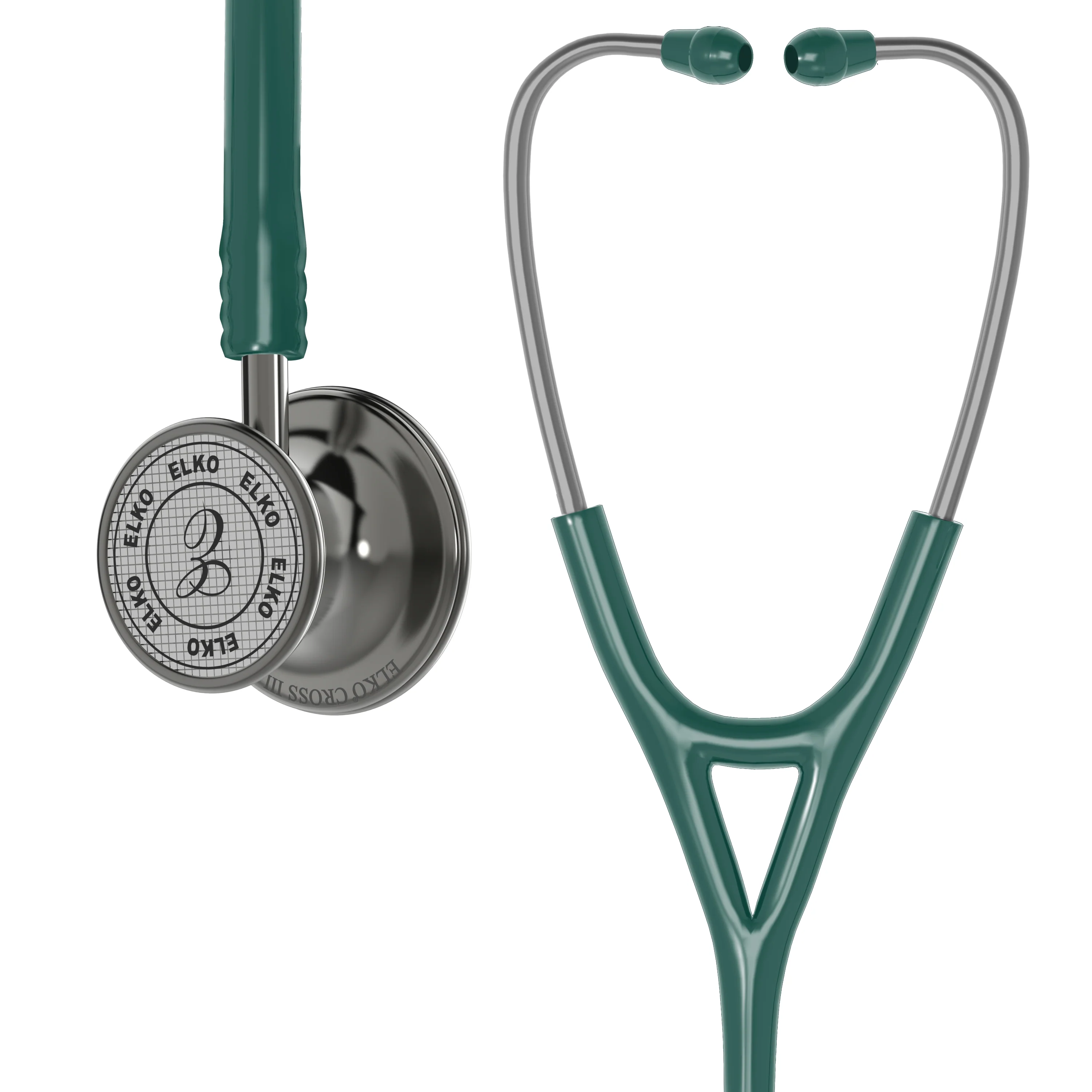 ELKO CROSS III SS Stainless Steel Stethoscope - Smoke Grey - Image 34