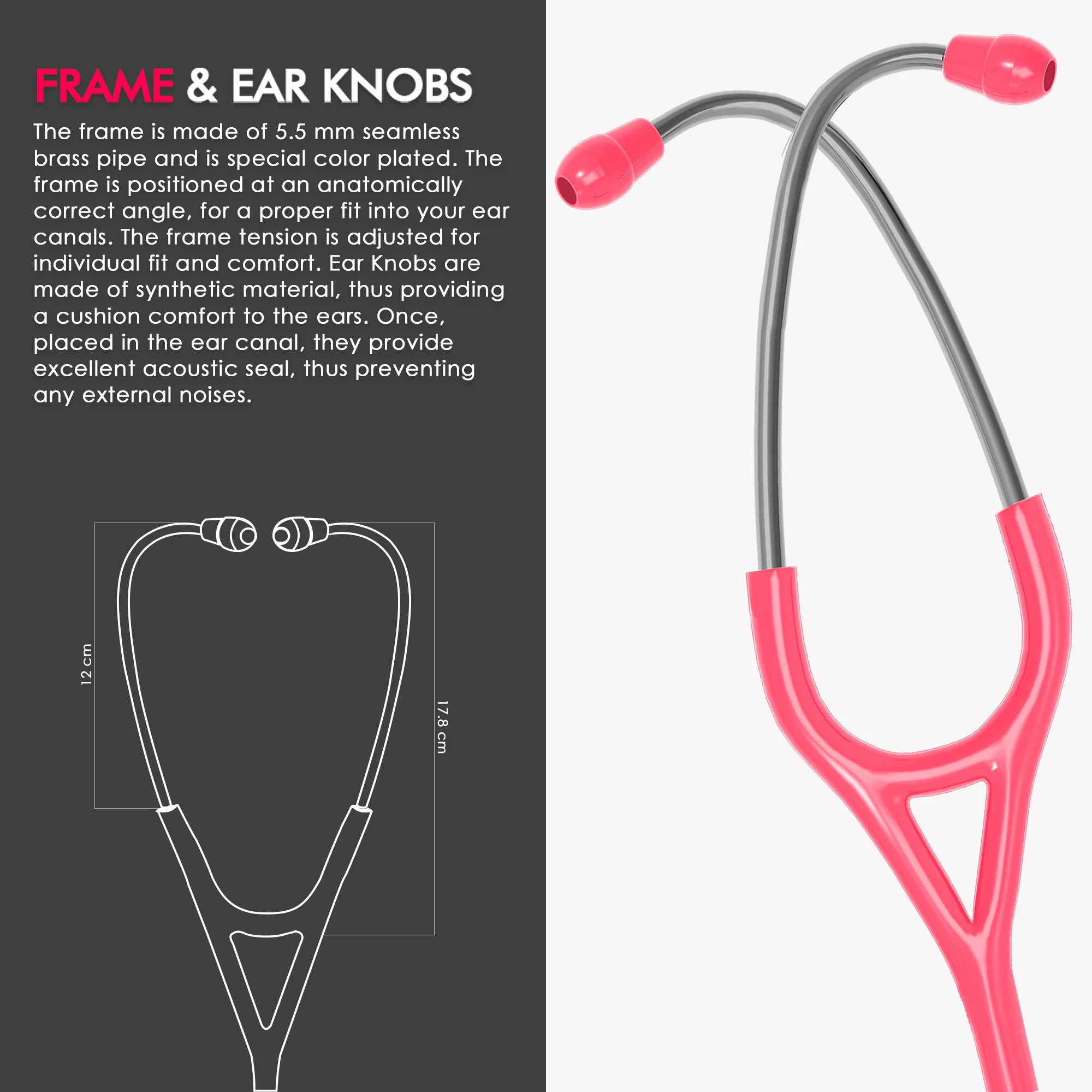 ELKO CROSS III SS Stainless Steel Stethoscope - Smoke Grey - Image 46