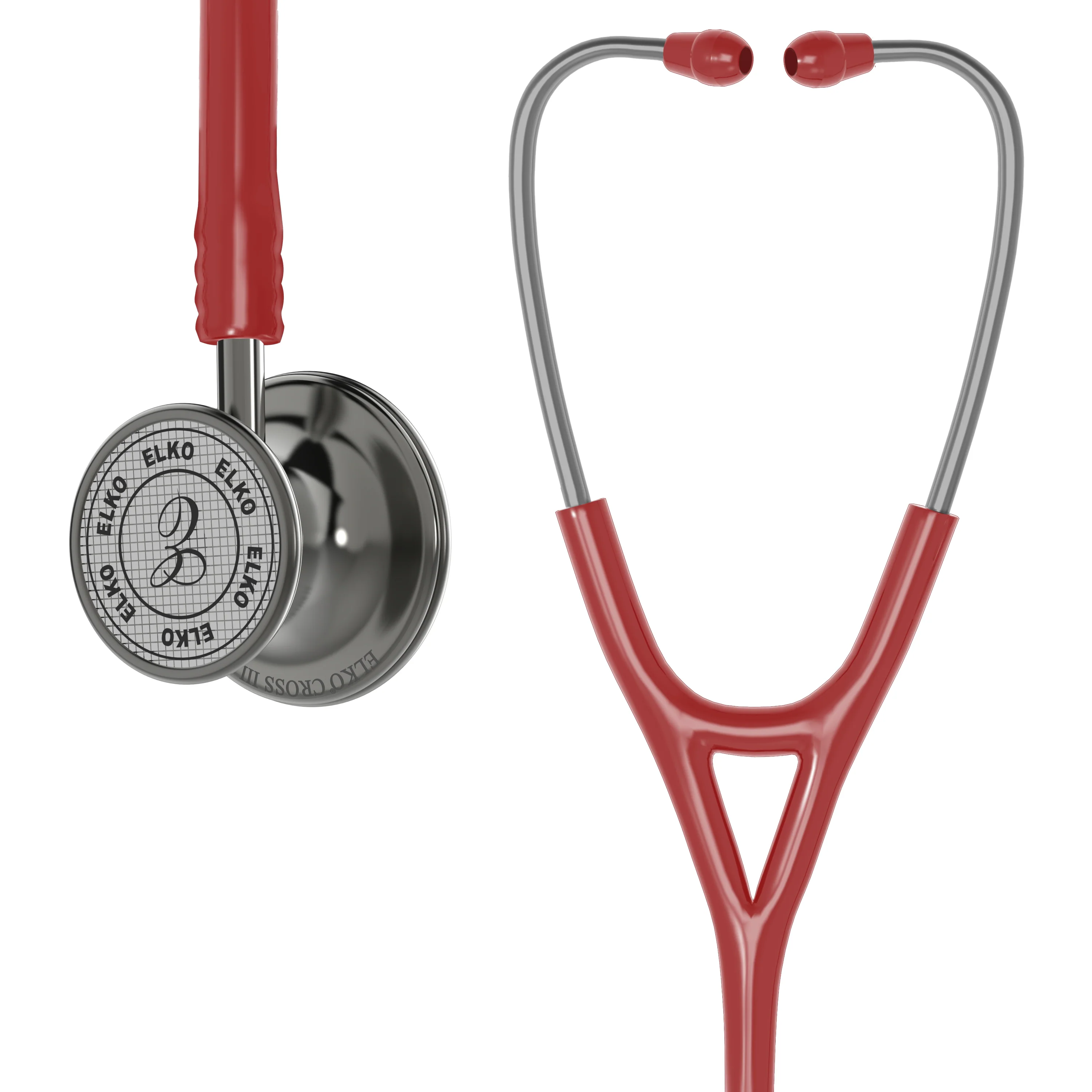 ELKO CROSS III SS Stainless Steel Stethoscope - Smoke Grey - Image 50