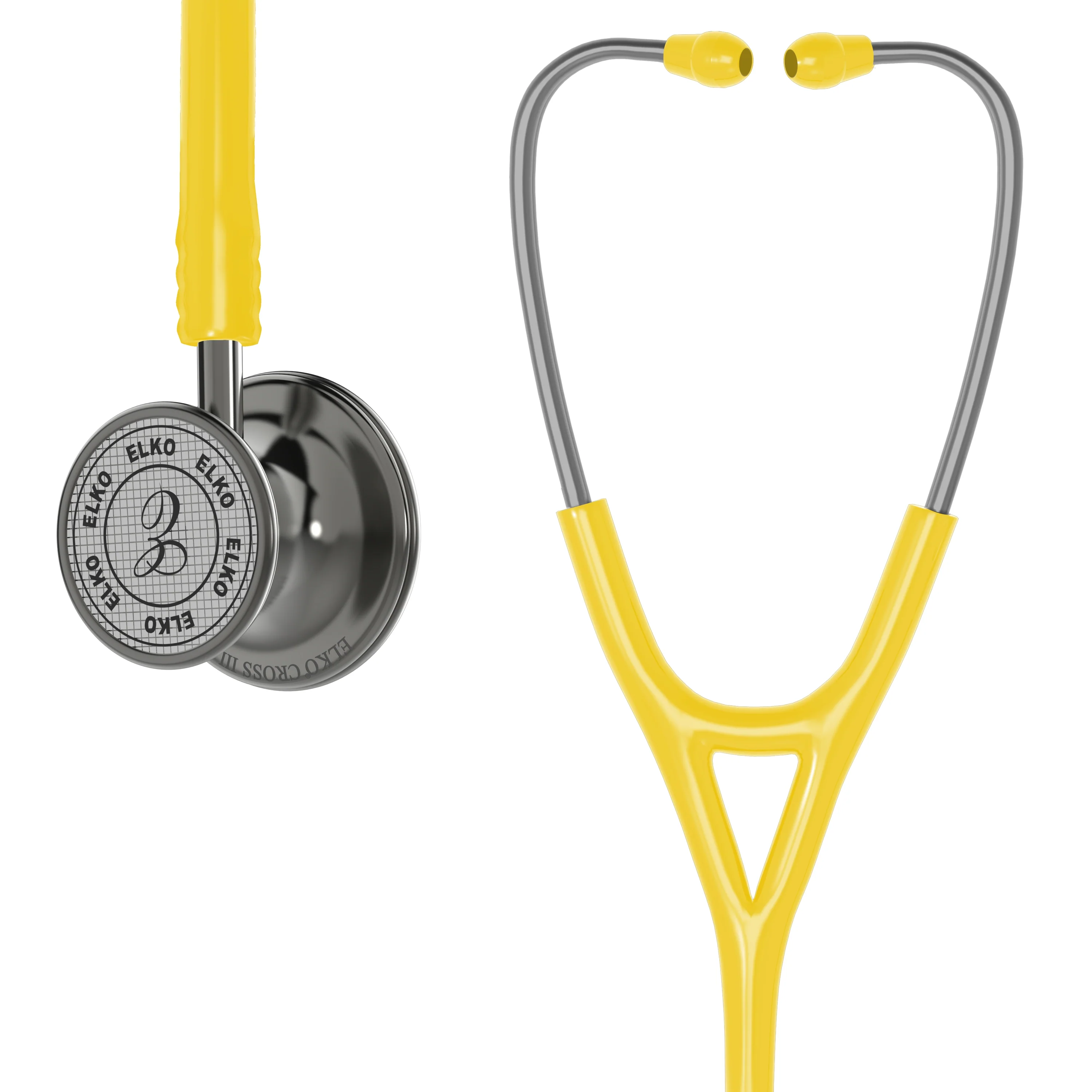 ELKO CROSS III SS Stainless Steel Stethoscope - Smoke Grey - Image 58