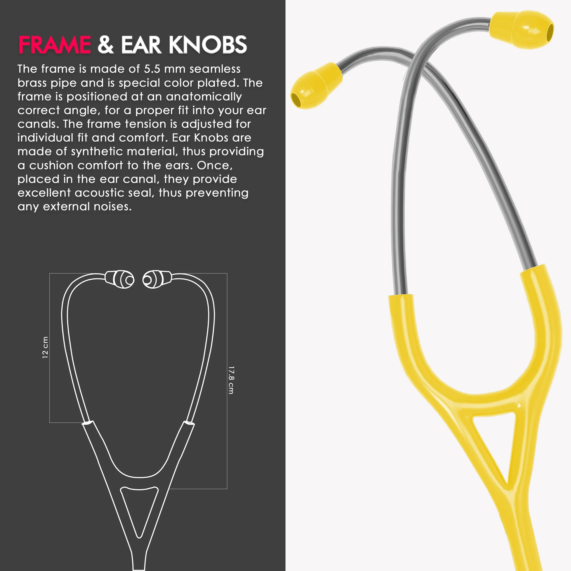 ELKO CROSS III SS Stainless Steel Stethoscope - Smoke Grey - Image 61