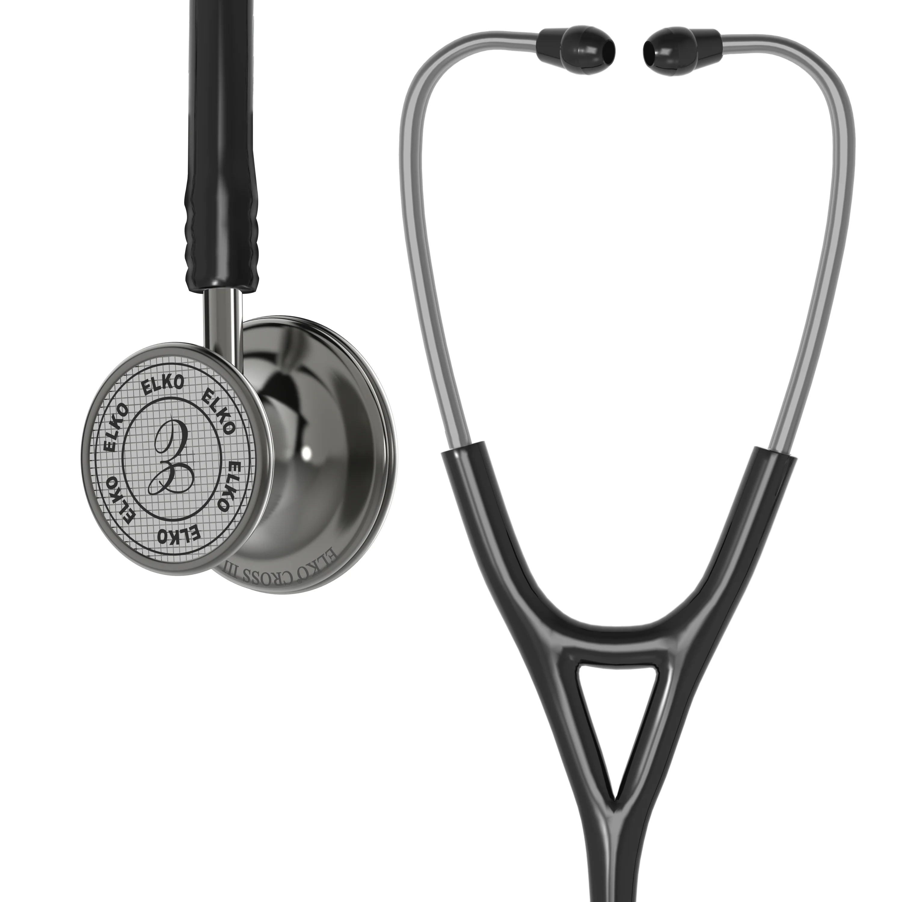 ELKO CROSS III SS Stainless Steel Stethoscope - Smoke Grey - Image 9