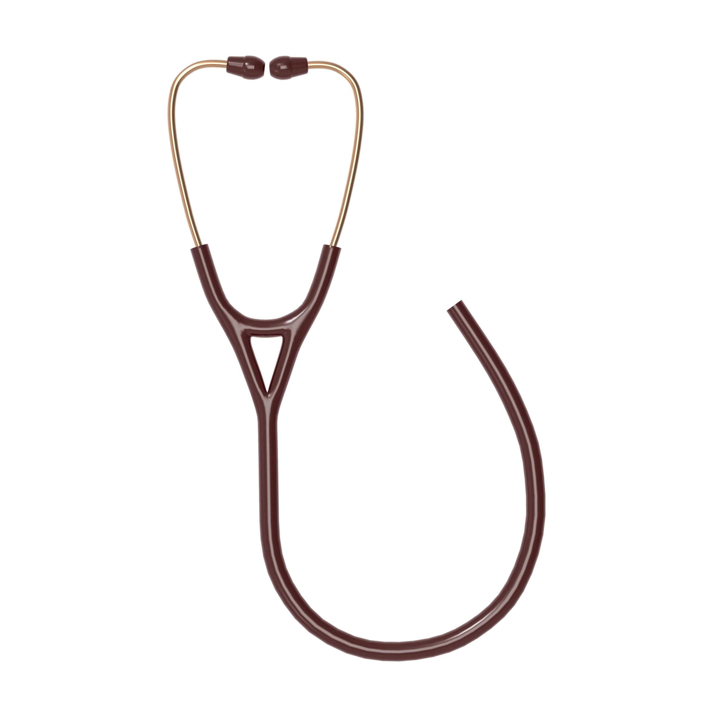 Rose Gold Stainless Steel Frame Stethoscope with Dual Lumen Tubing - Image 3