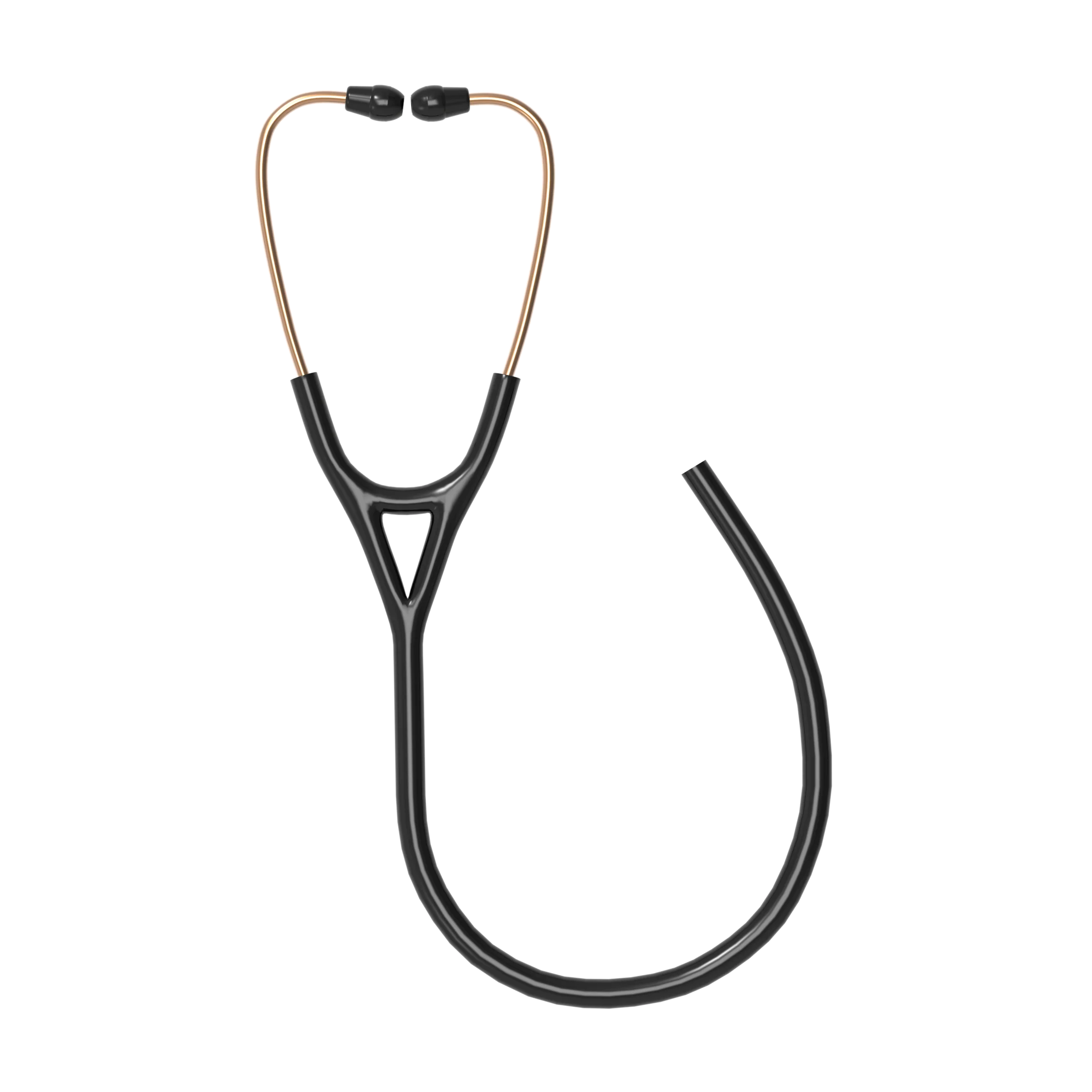 Rose Gold Stainless Steel Frame Stethoscope with Dual Lumen Tubing - Image 4