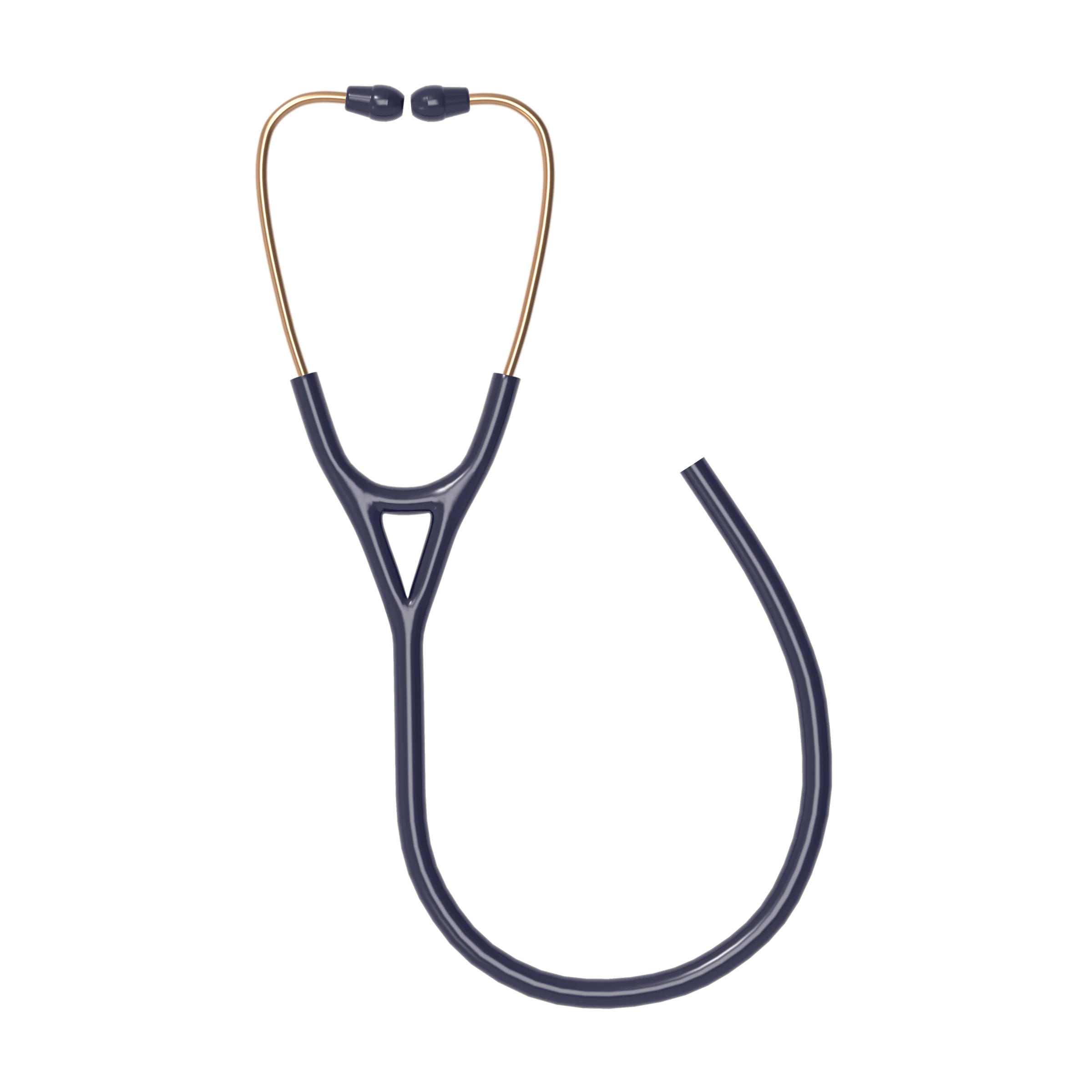 Rose Gold Stainless Steel Frame Stethoscope with Dual Lumen Tubing - Image 5